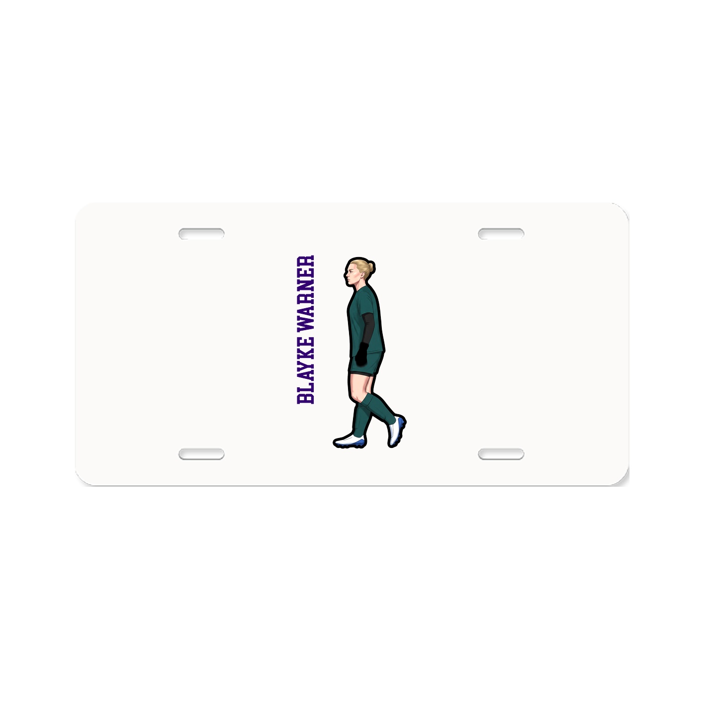 License Plate — Name Vertical in Classic
