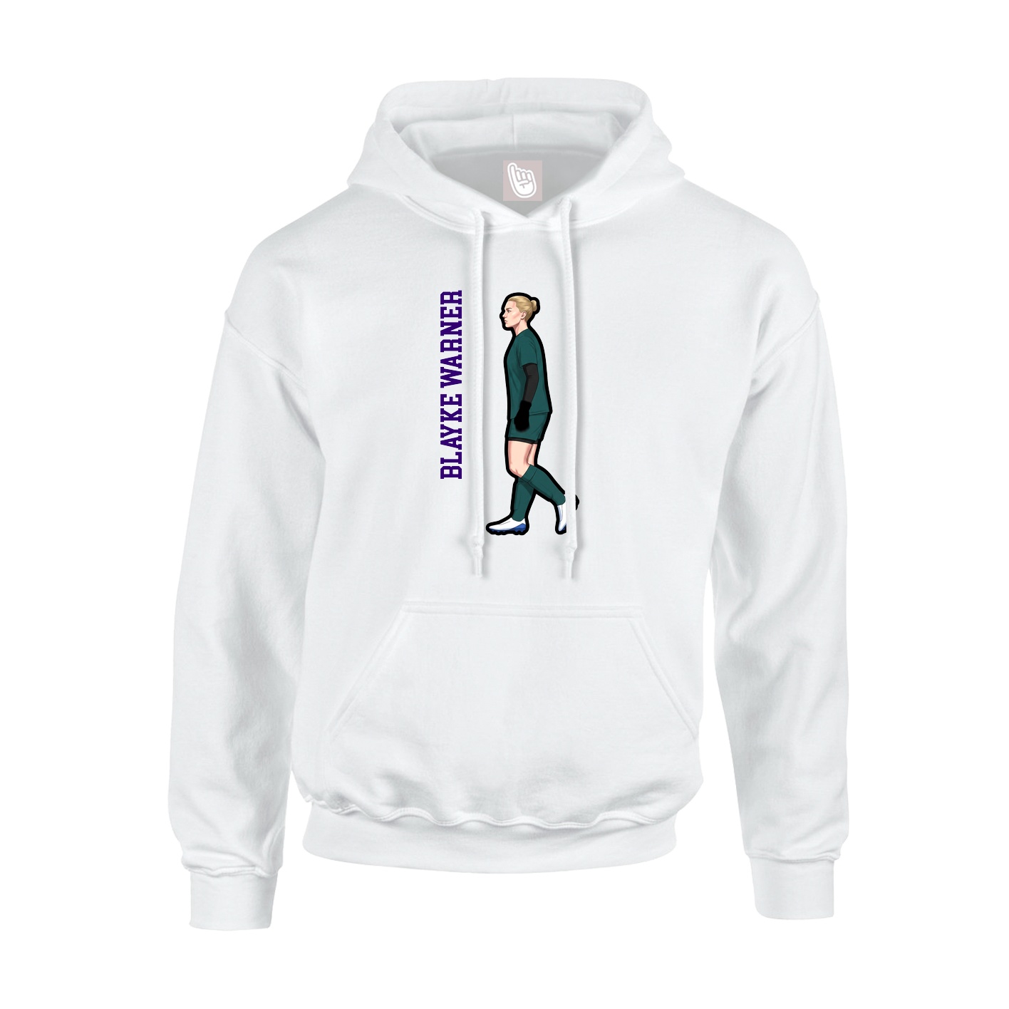Hoodie — Name Vertical in White