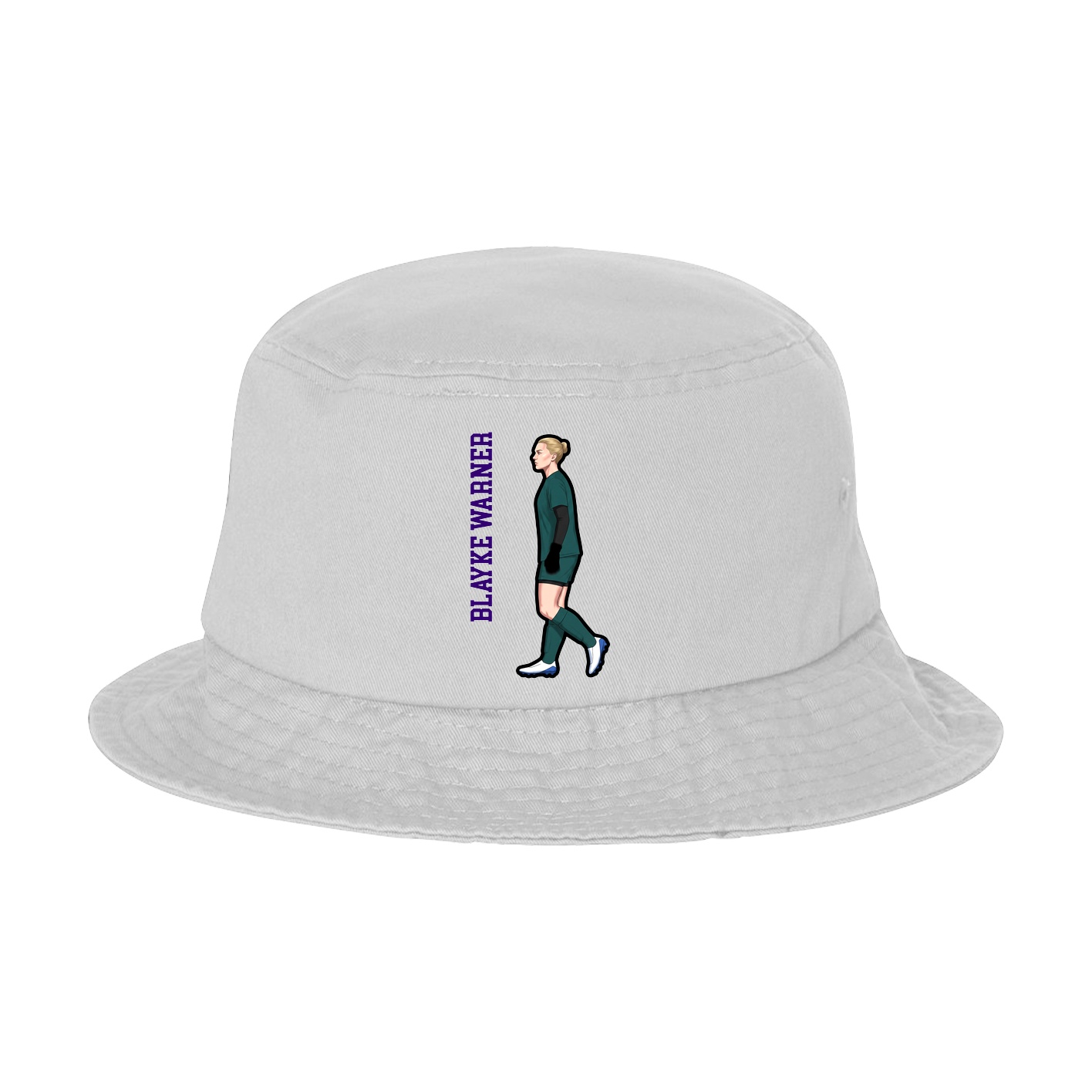 Bucket Cap — Name Vertical in White