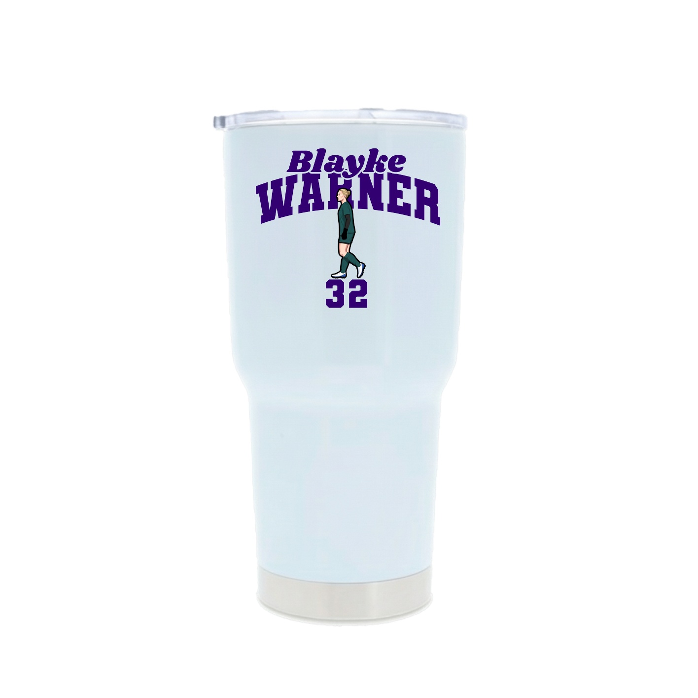 30oz Stainless Steel Tumbler — Signature Arch in White