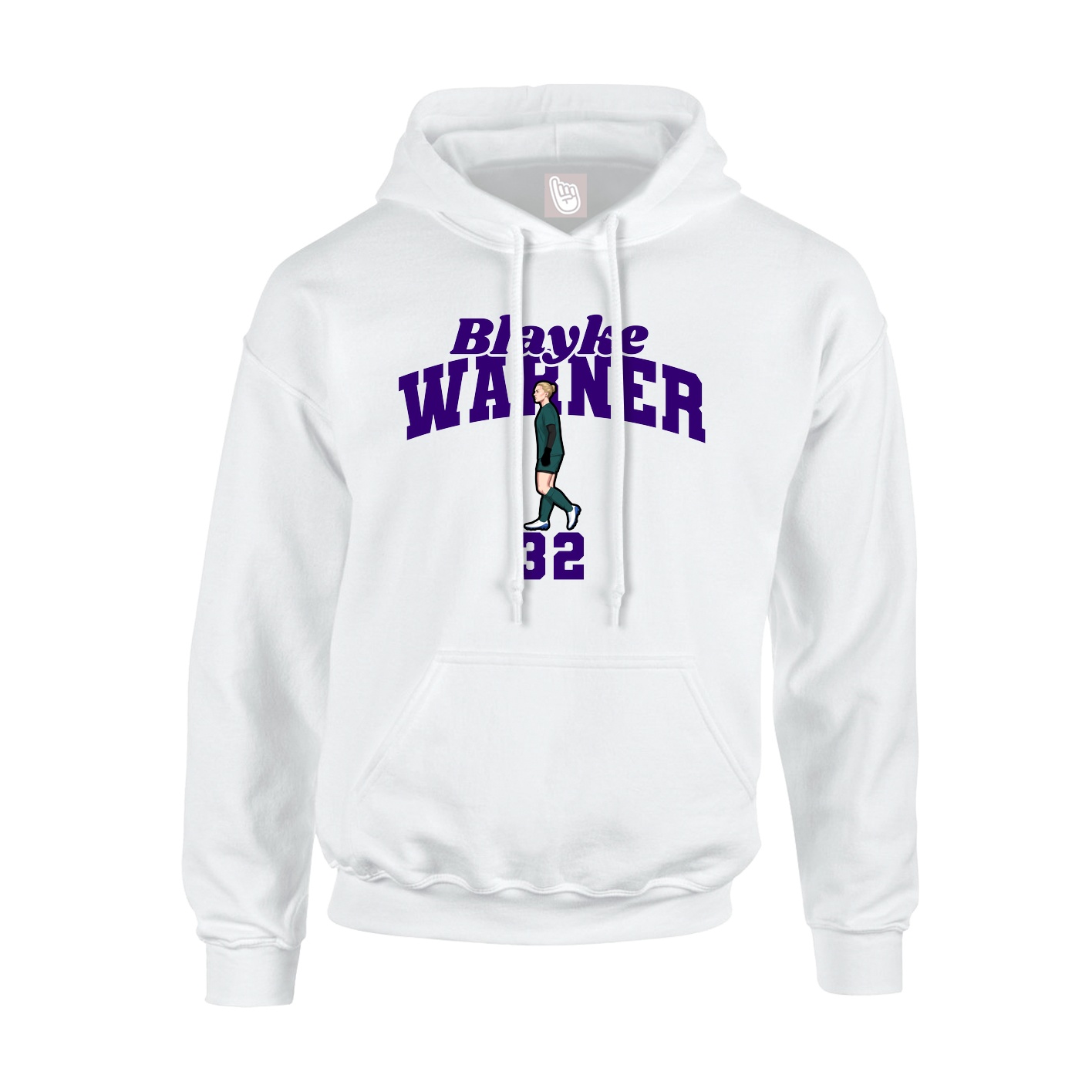 Youth Hoodie — Signature Arch in White