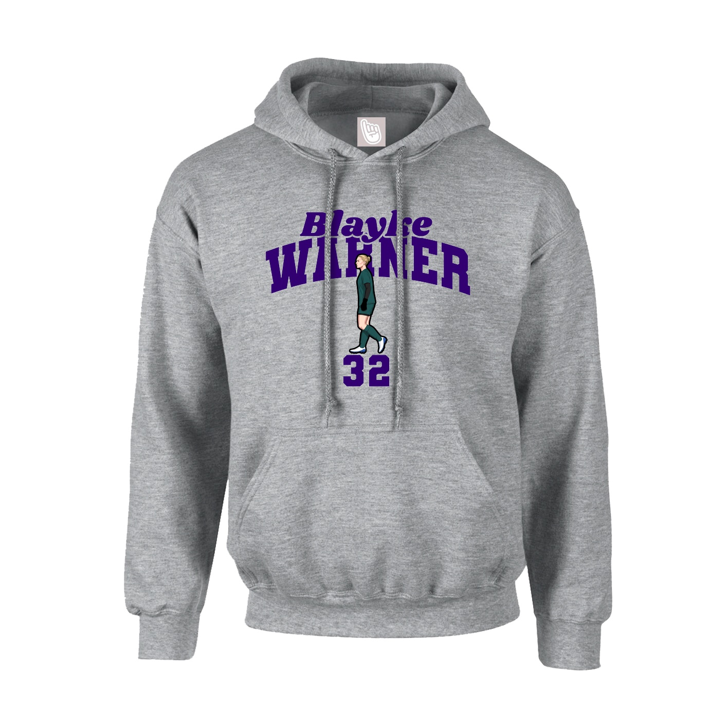 Youth Hoodie — Signature Arch in Grey