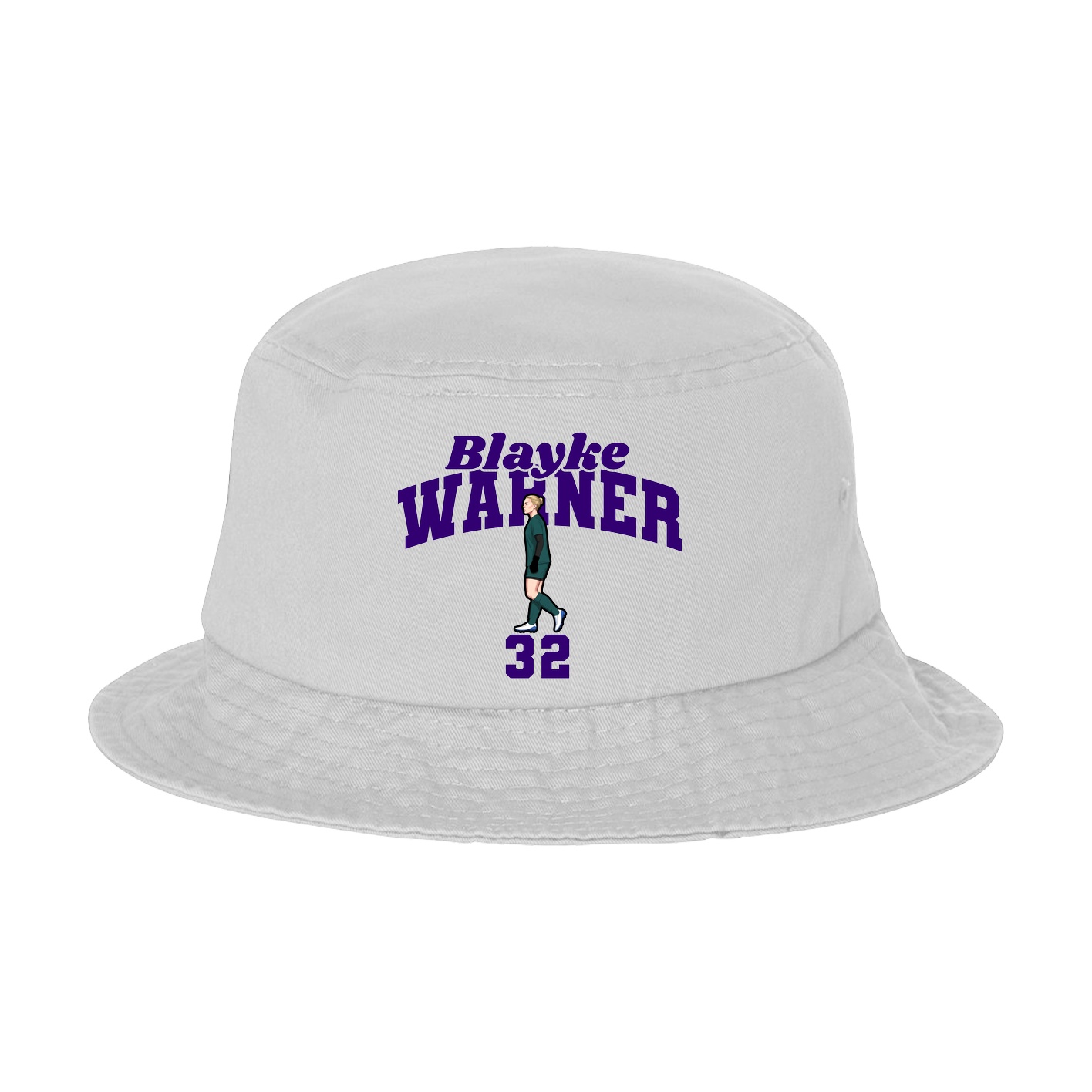 Bucket Cap — Signature Arch in White