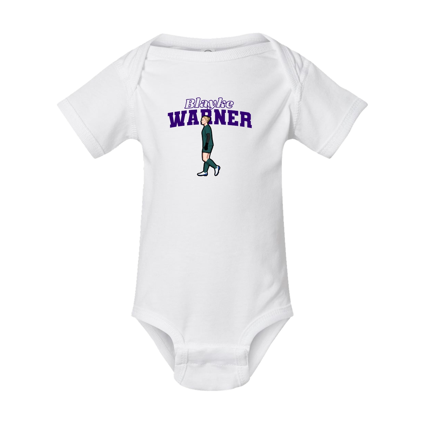 Baby Onesie — Name Arch in White
