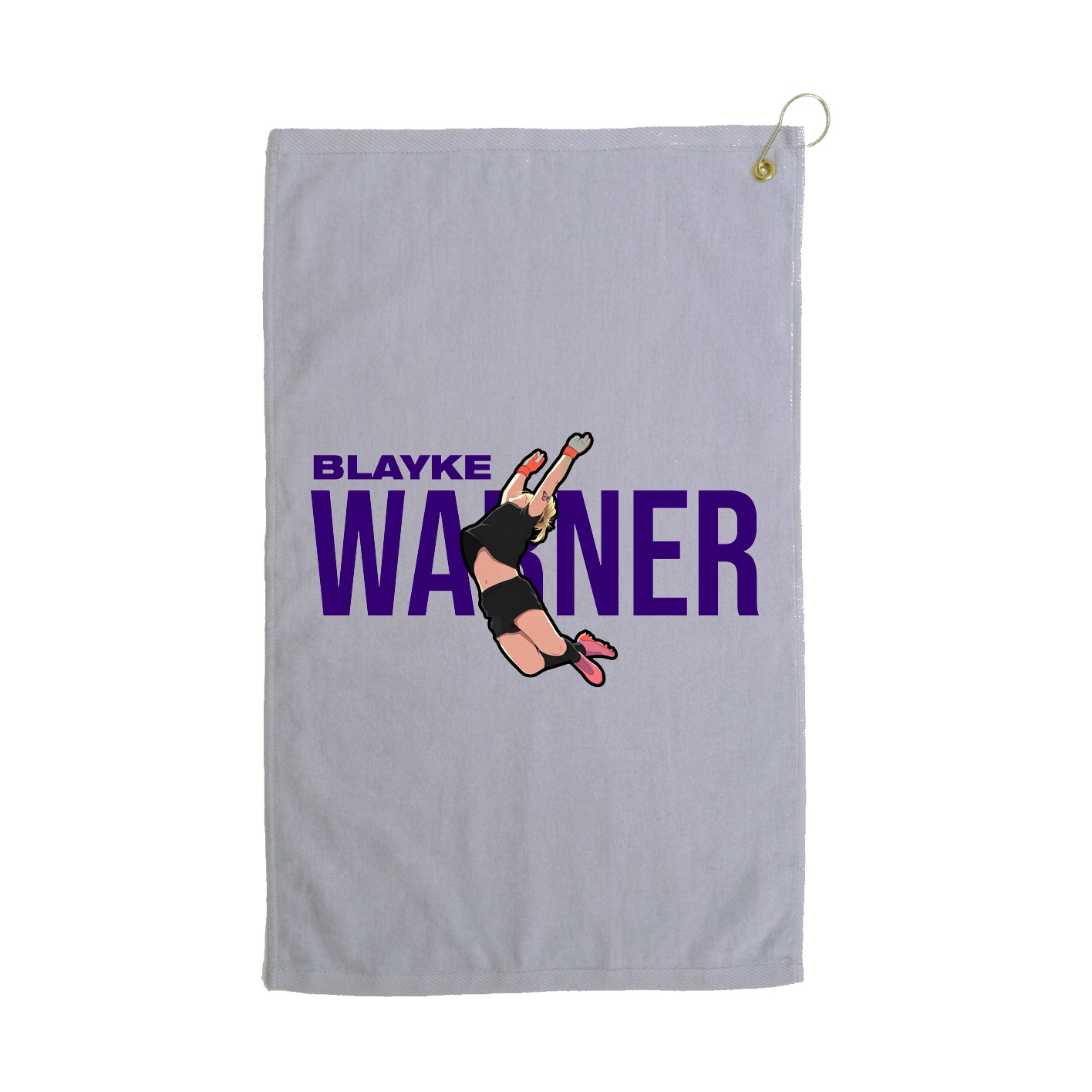 Golf Towel — Player Name in Grey