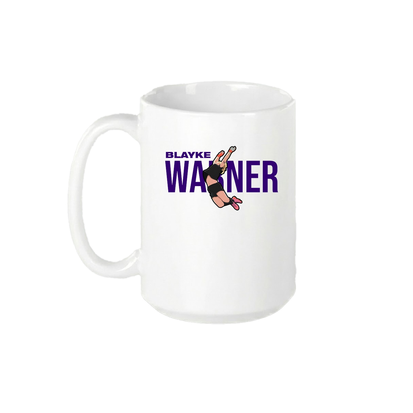 15oz Coffee Mug — Player Name in White