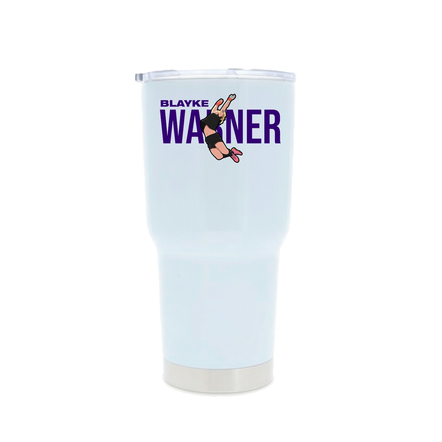 30oz Stainless Steel Tumbler — Player Name in White