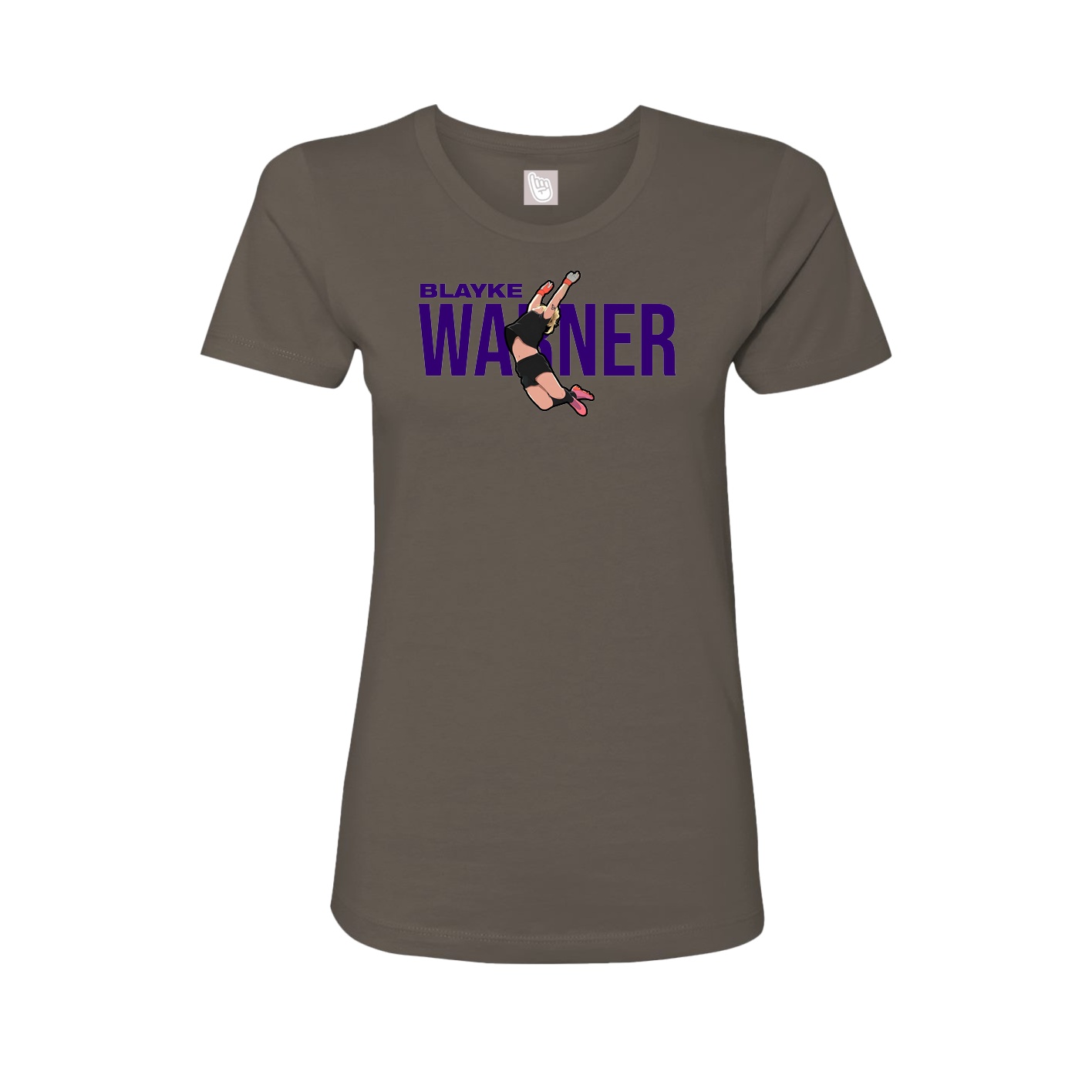 Womens Tee — Player Name in Grey