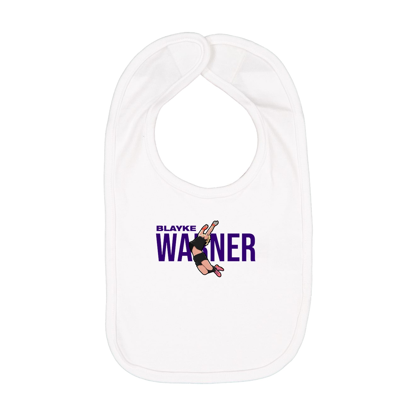 Infant Bib — Player Name in White