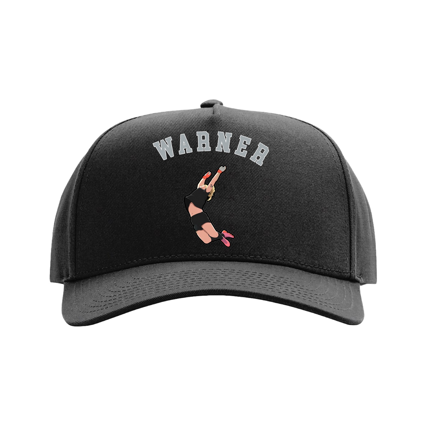 Full Fabric Five-Panel Champ Cap — Shirsey Arch in Black