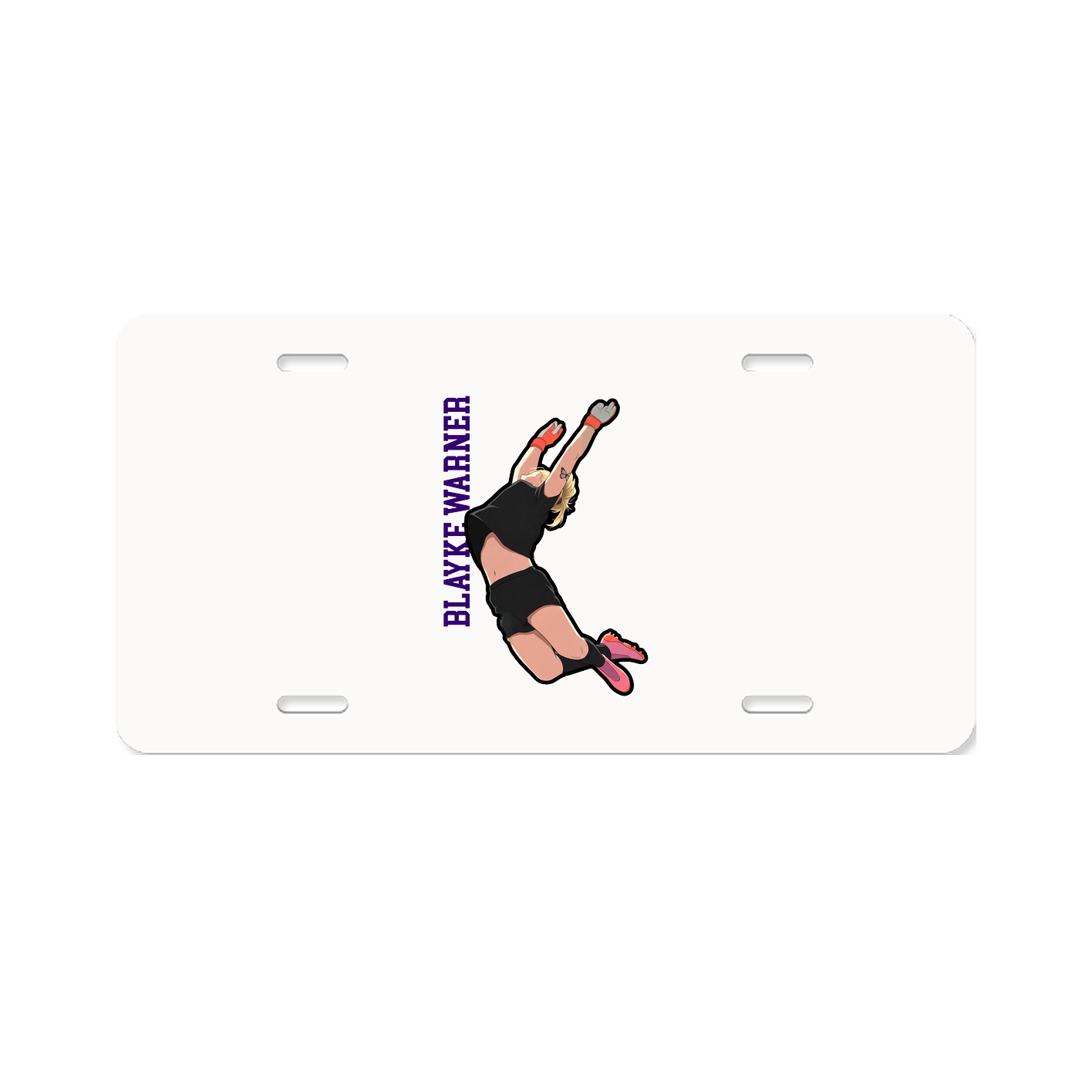 License Plate — Name Vertical in Classic