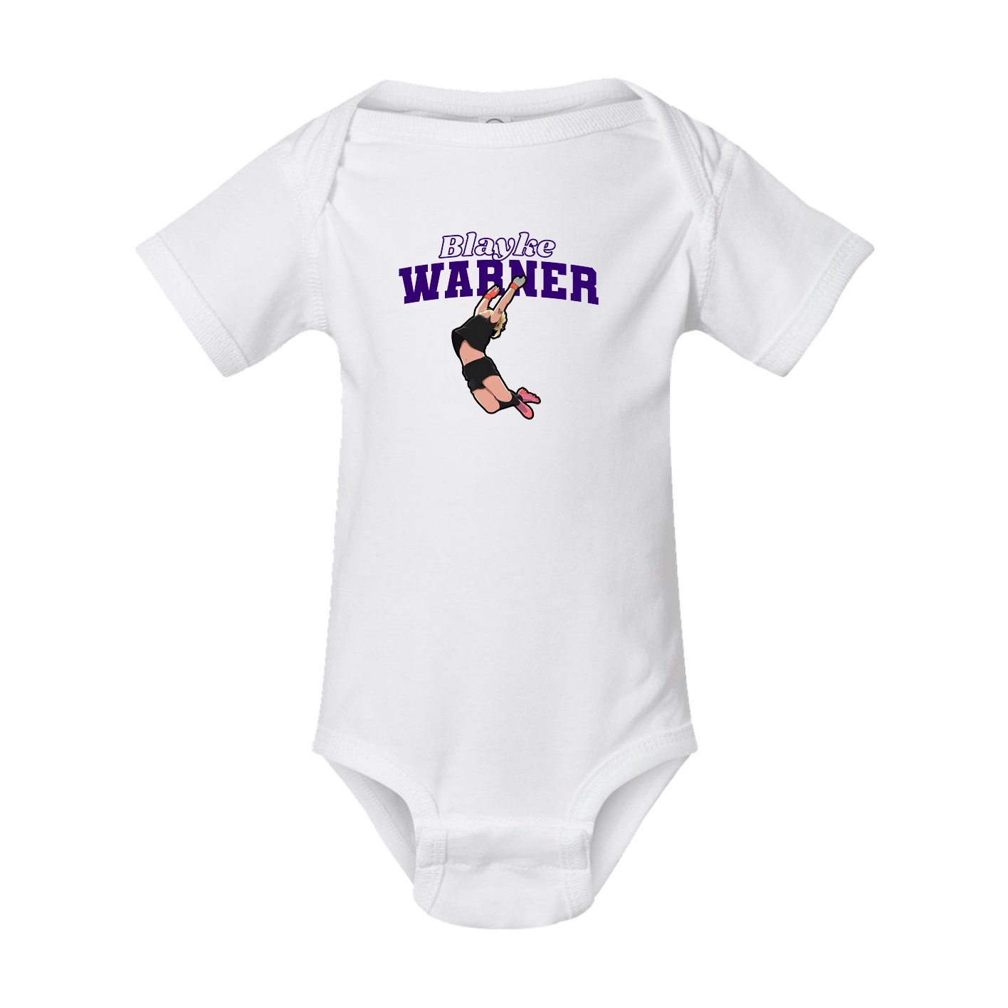 Baby Onesie — Name Arch in White
