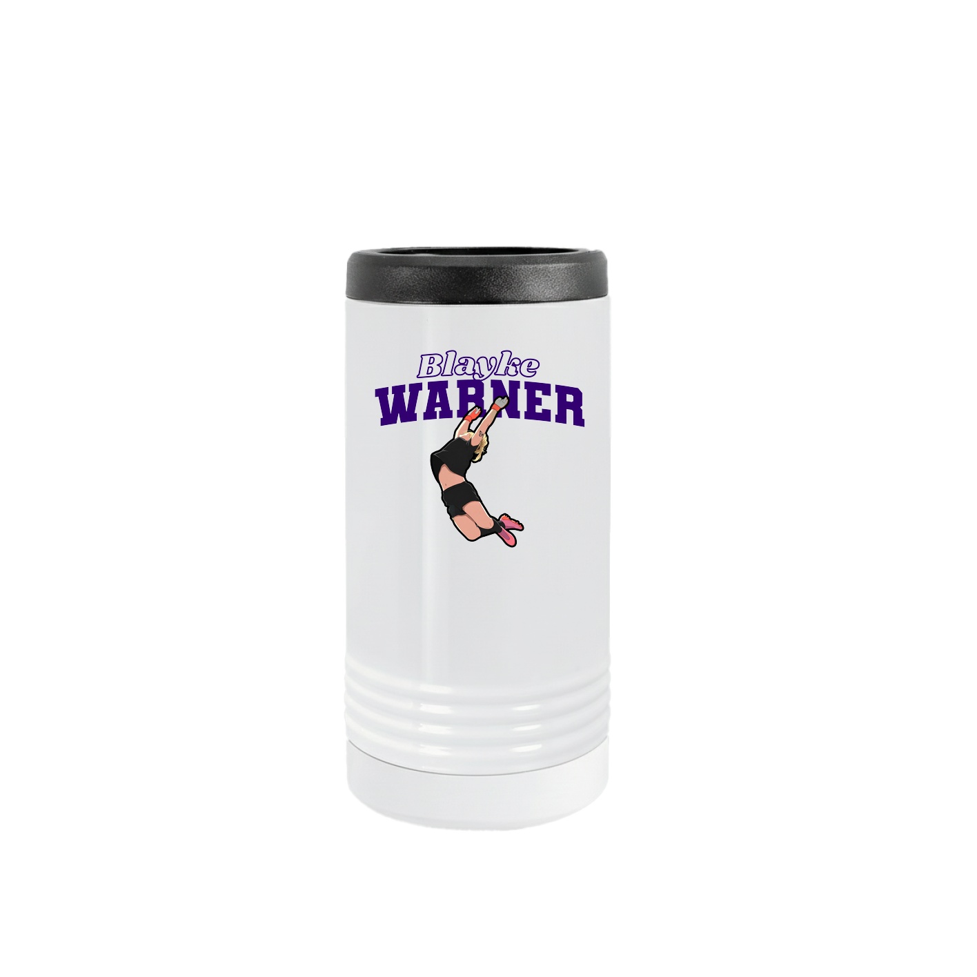 Slim Beverage Holder — Name Arch in White