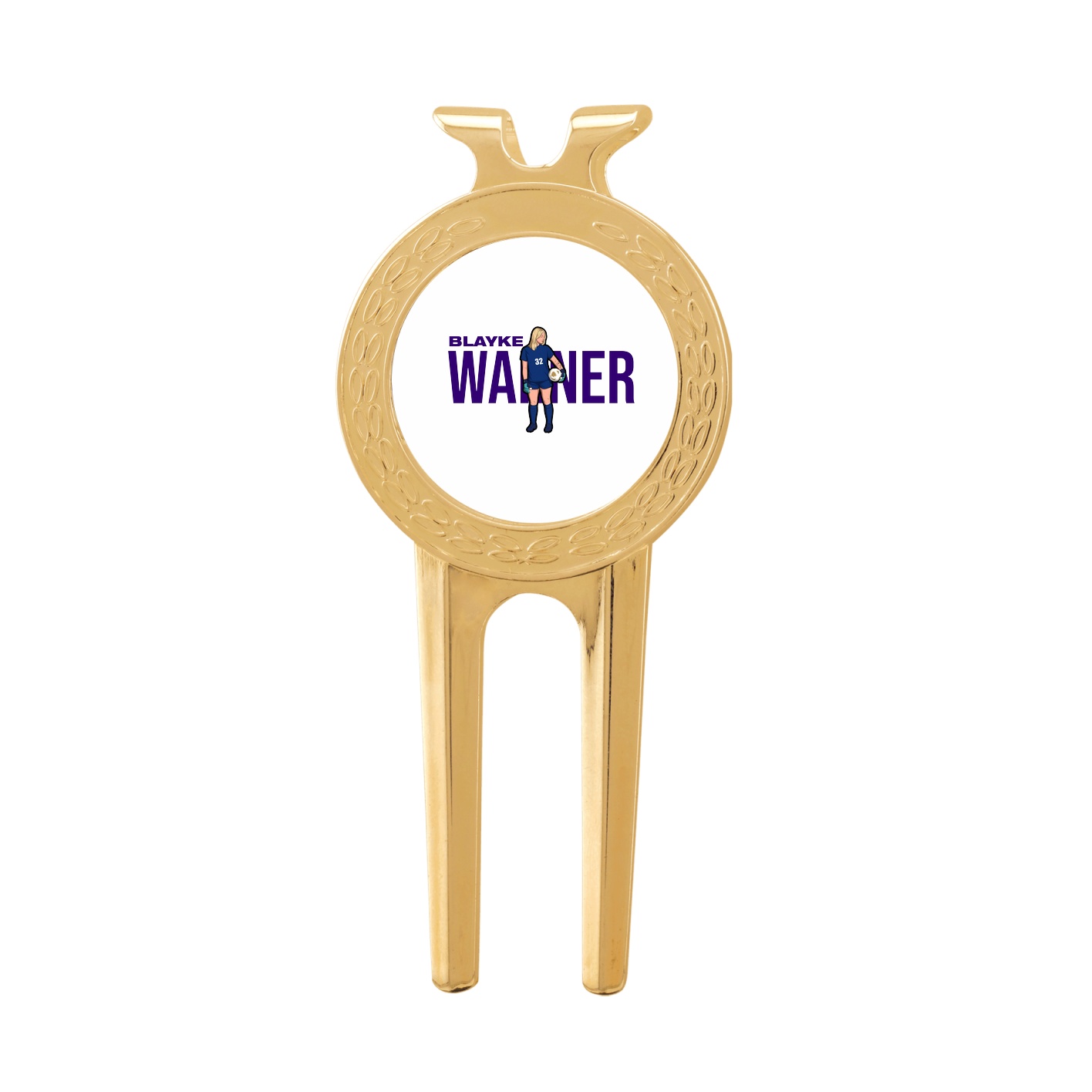 Divot Tool with Ball Marker — Player Name in Classic