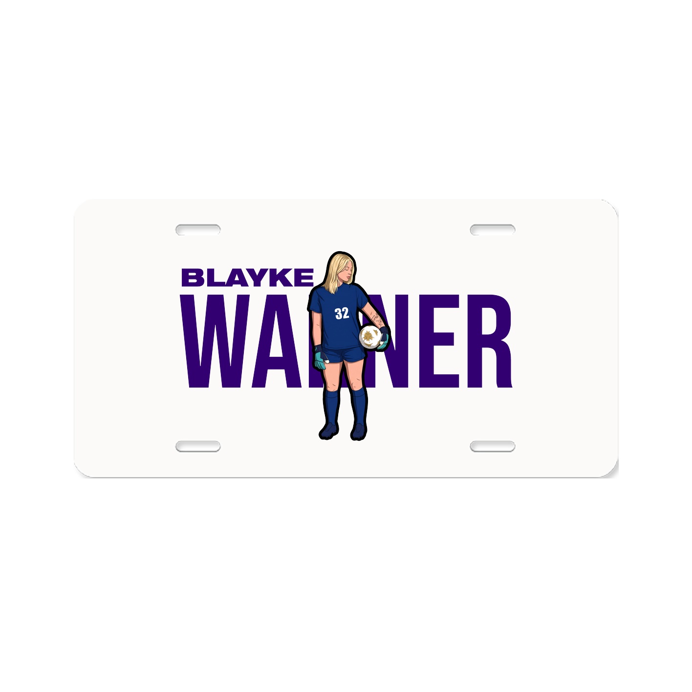 License Plate — Player Name in Classic