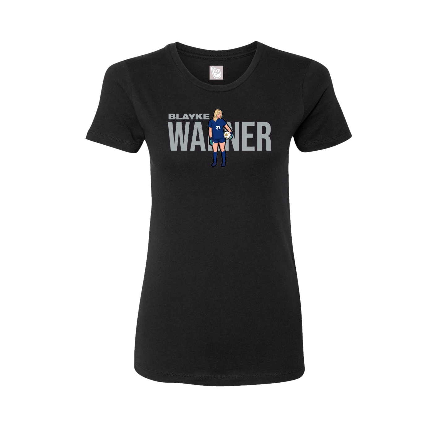 Womens Tee — Player Name in Black