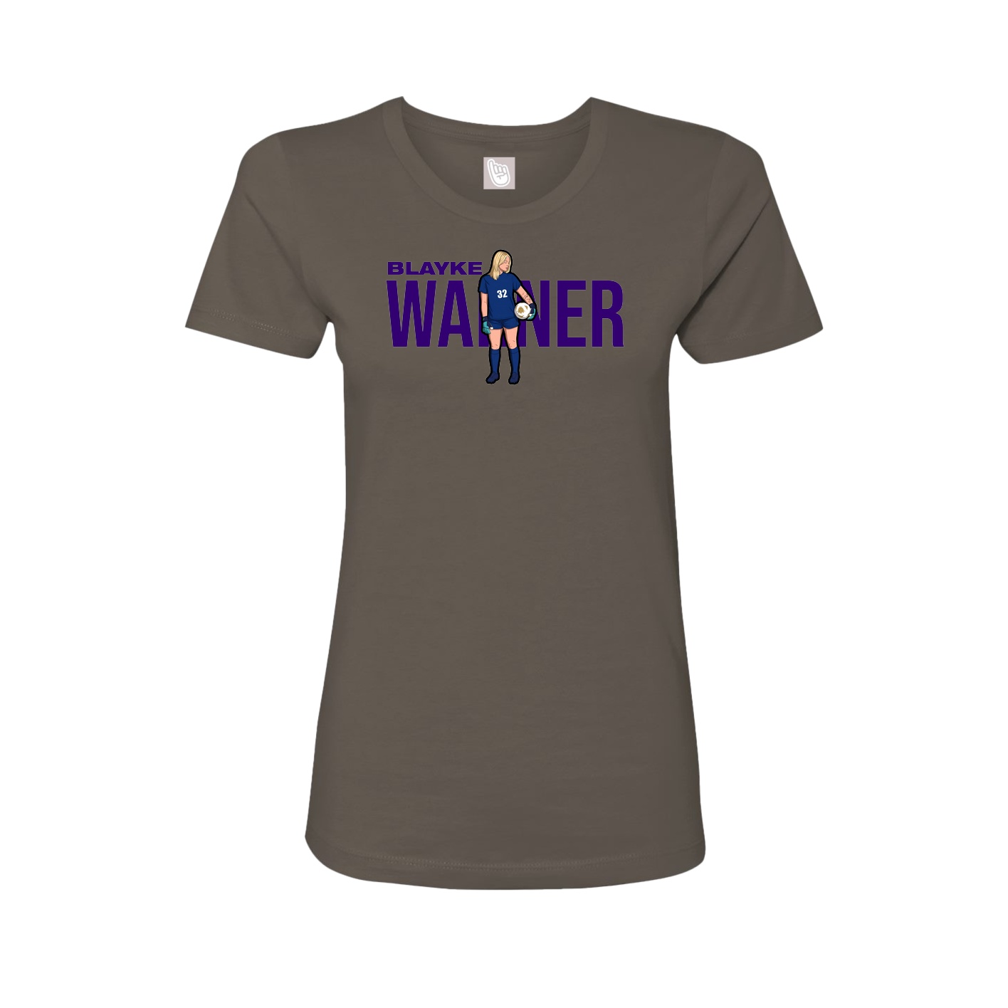 Womens Tee — Player Name in Grey