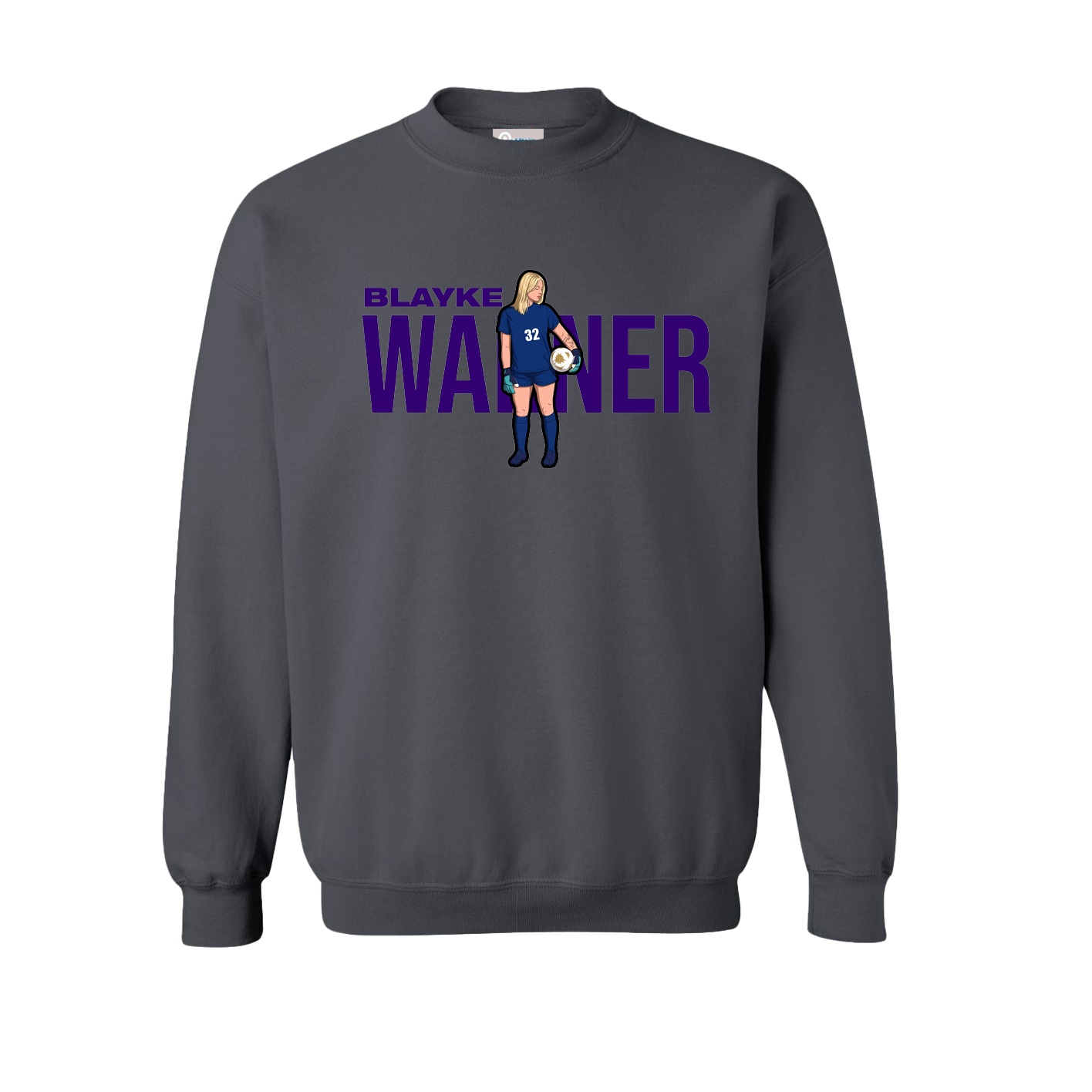 Fleece Crew — Player Name in Grey