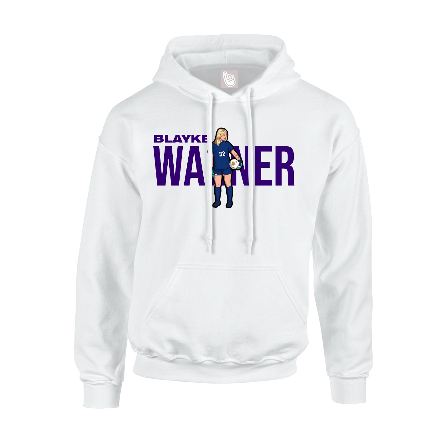 Youth Hoodie — Player Name in White