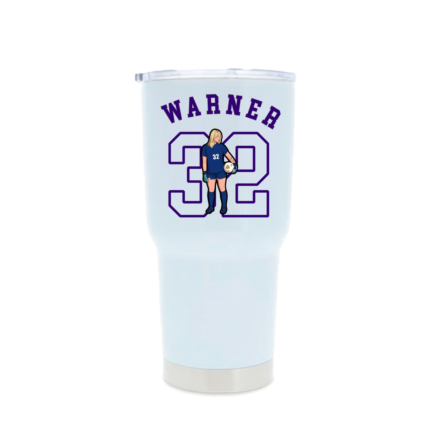 30oz Stainless Steel Tumbler — Shirsey Arch in White
