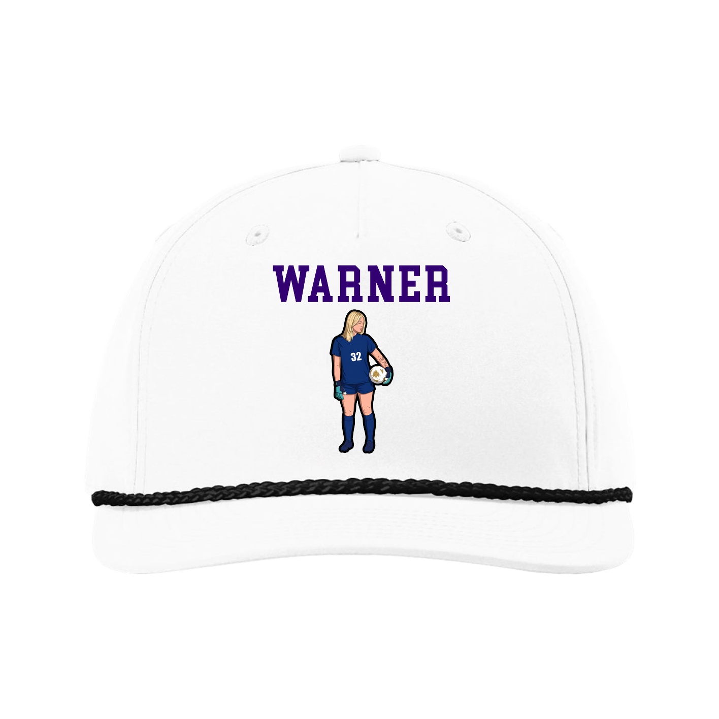 Five-Panel Classic Rope Cap — Shirsey in White