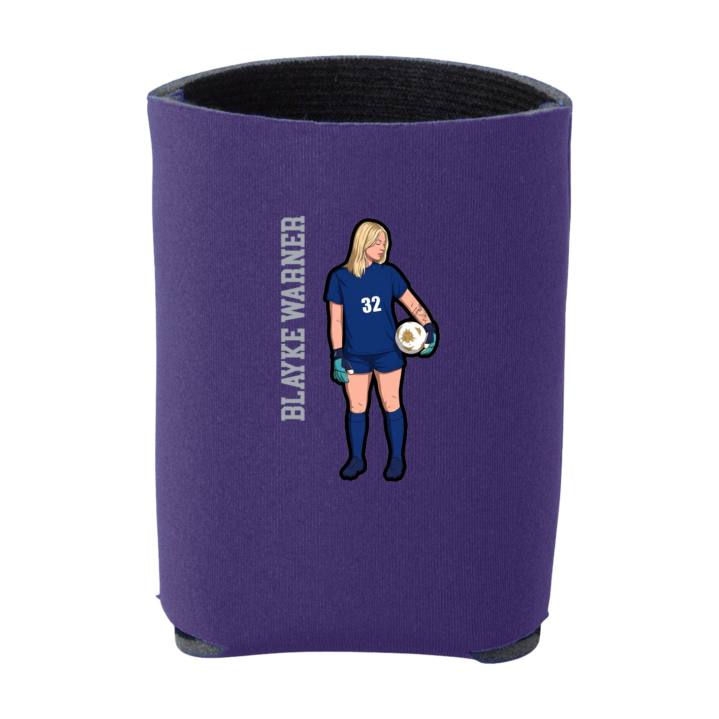 Can Holder — Name Vertical in Purple