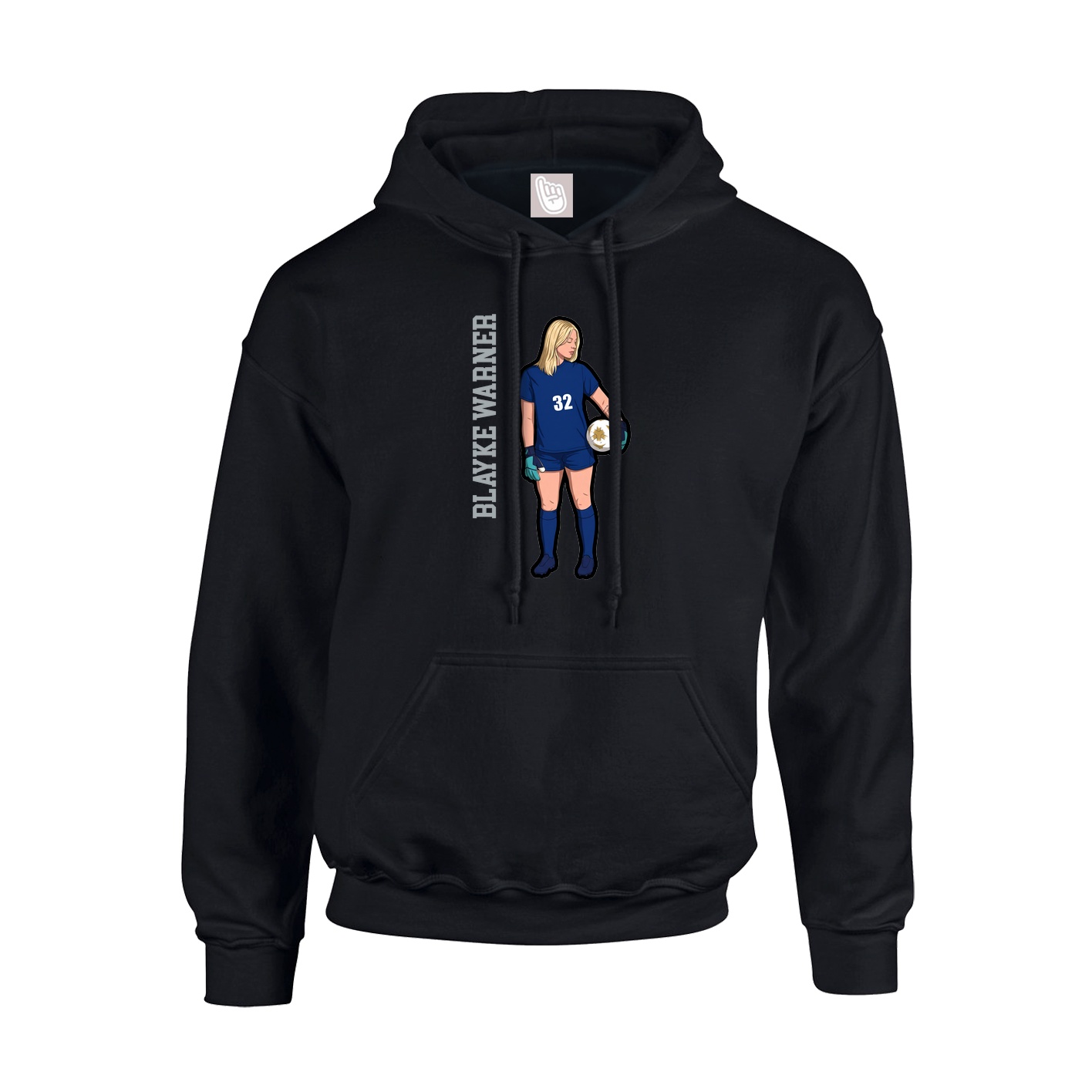 Youth Hoodie — Name Vertical in Black