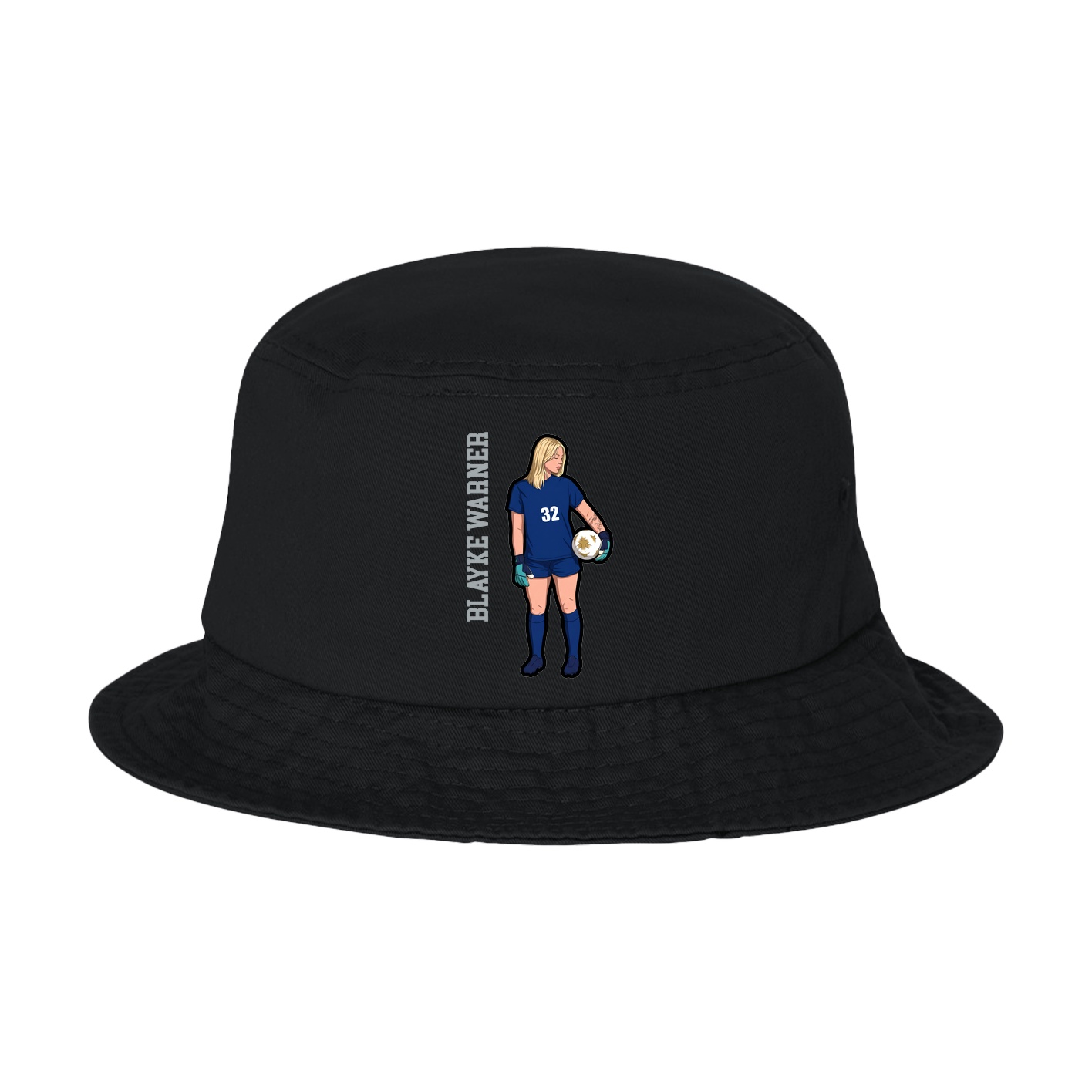 Bucket Cap — Name Vertical in Black