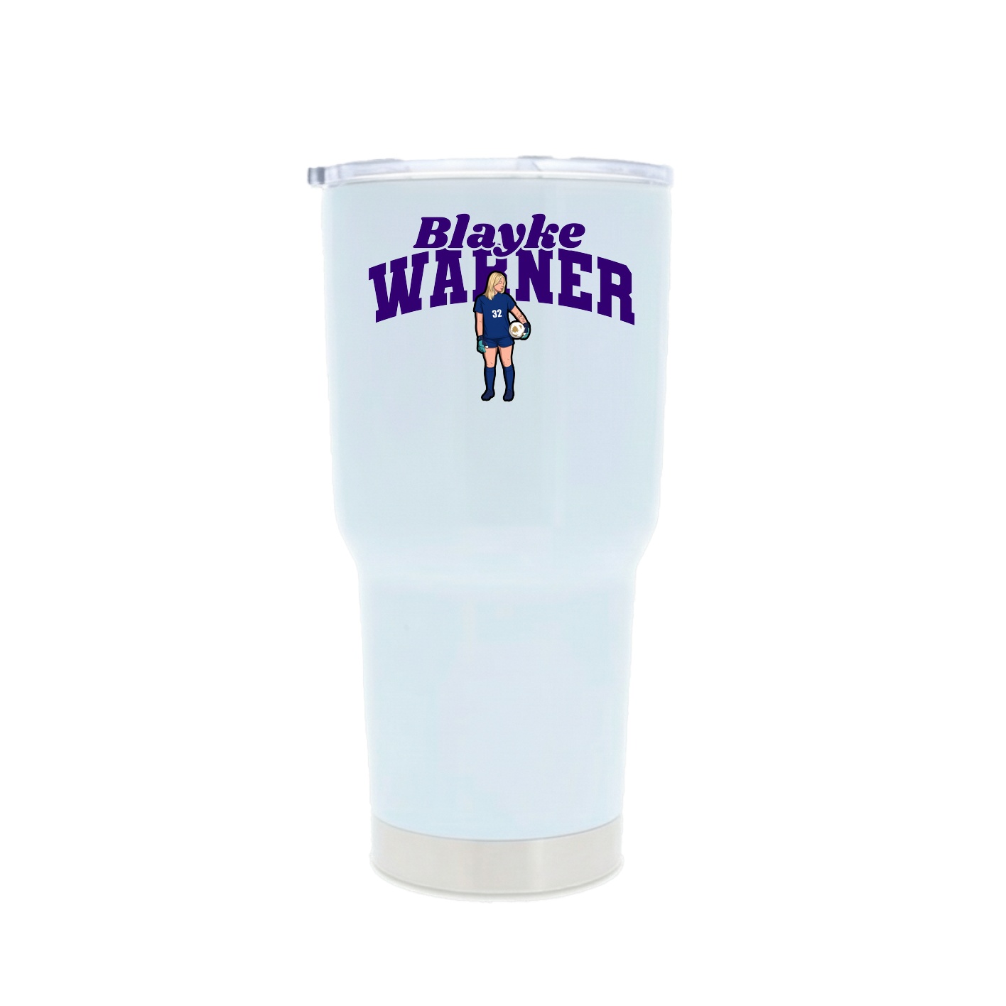 30oz Stainless Steel Tumbler — Signature Arch in White