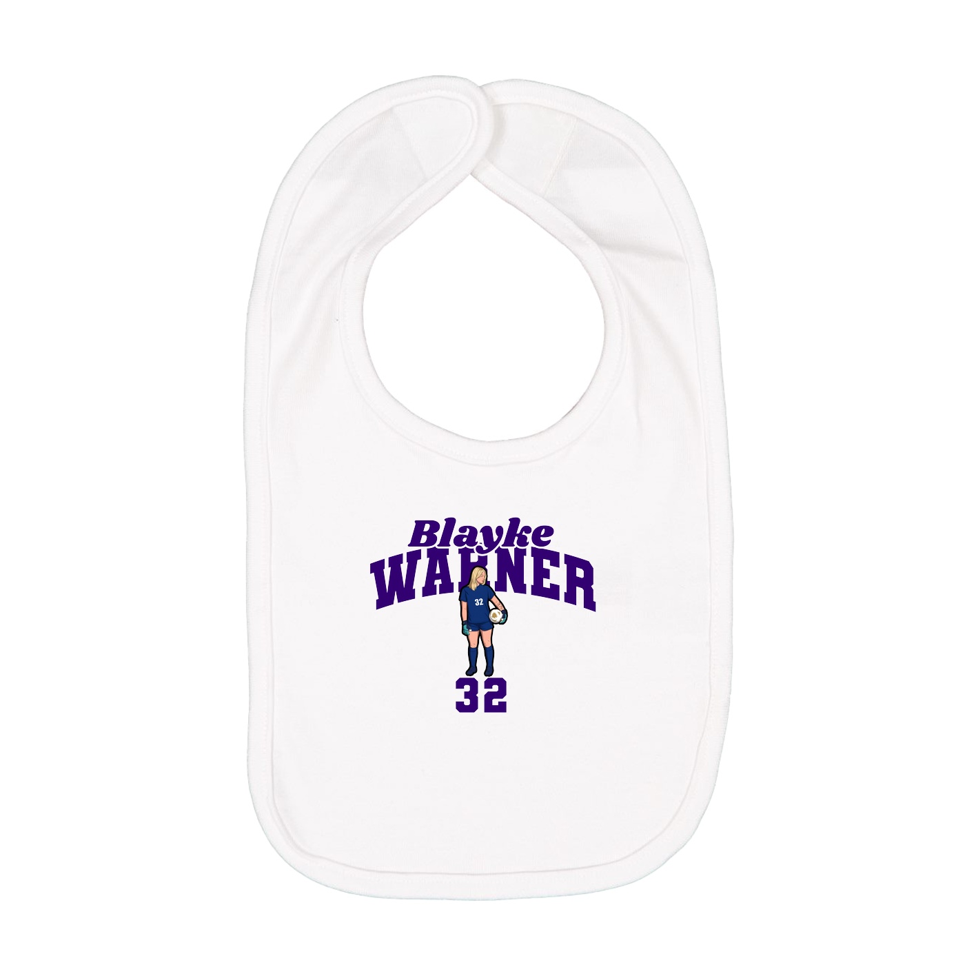 Infant Bib — Signature Arch in White