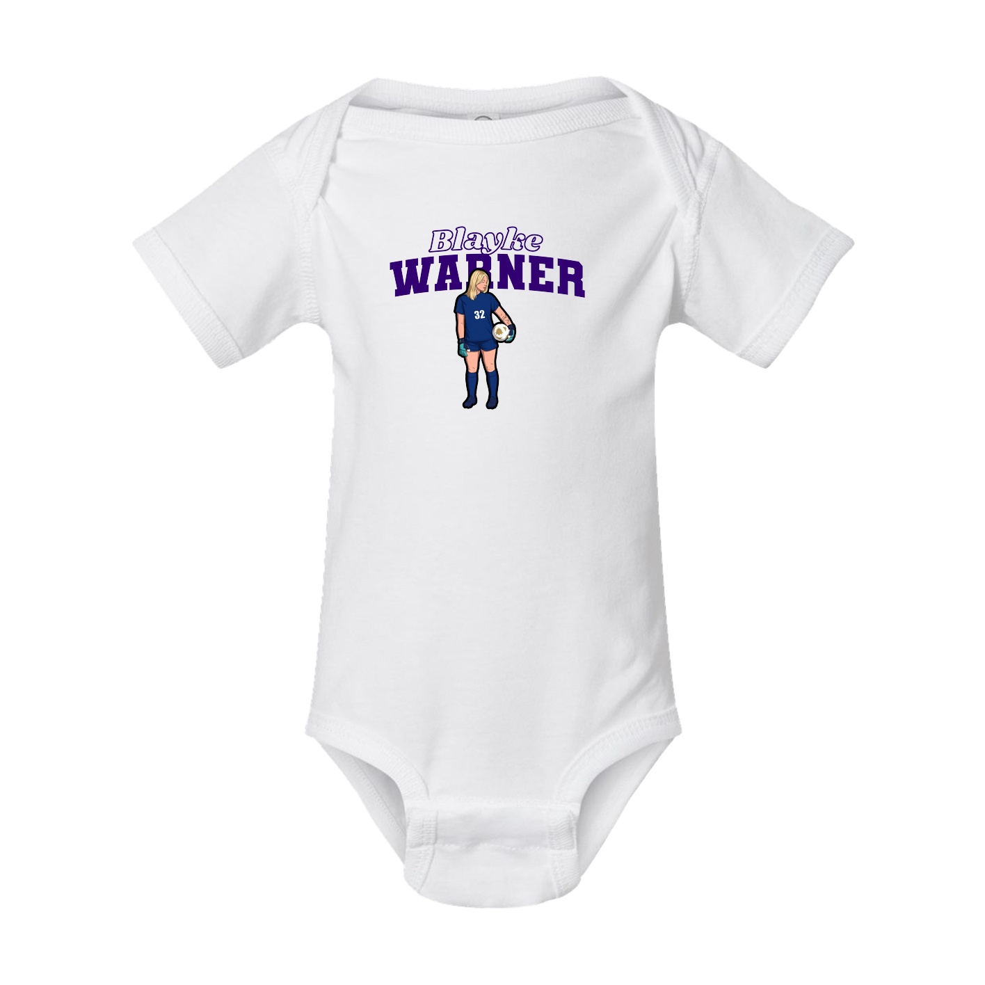 Baby Onesie — Name Arch in White