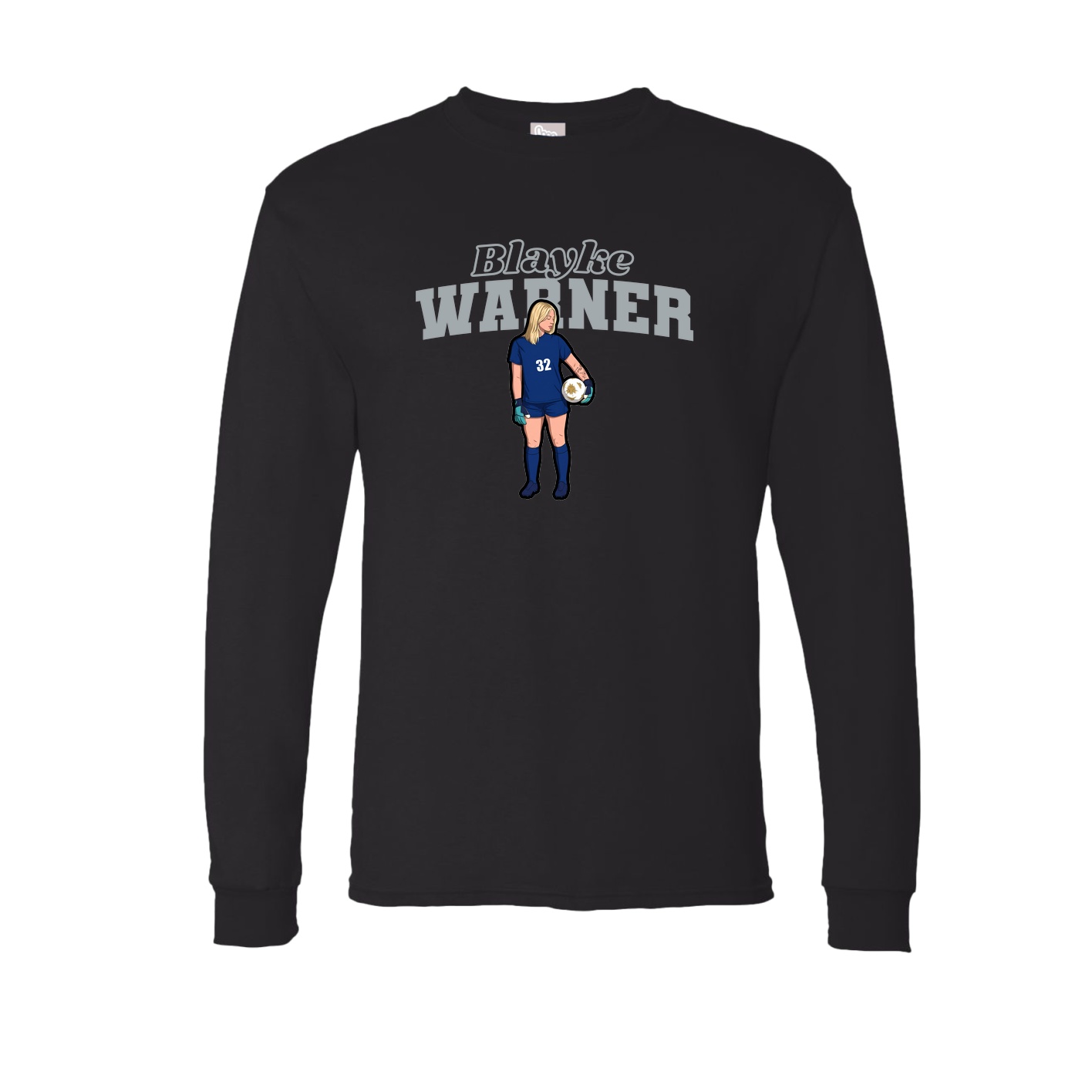 Long Sleeve Tee — Name Arch in Black
