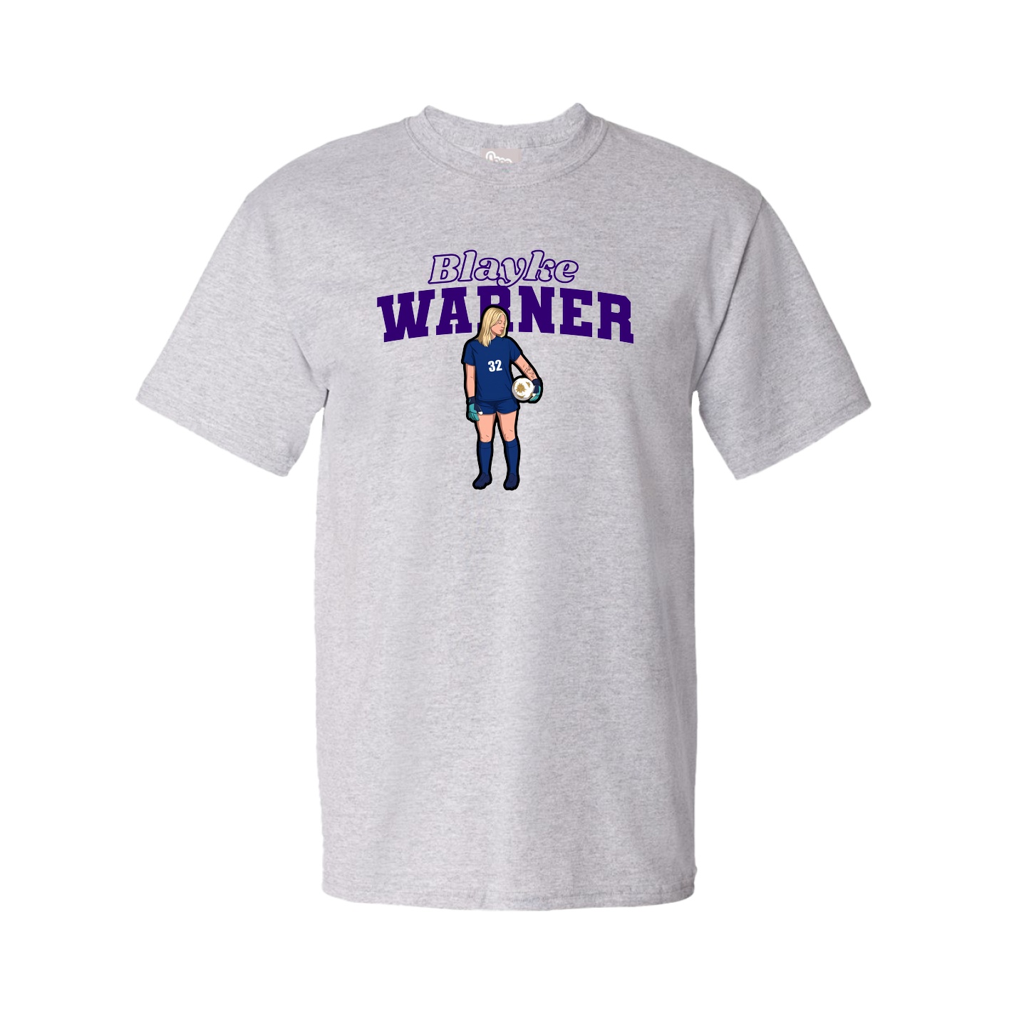 Youth Tee — Name Arch in Grey