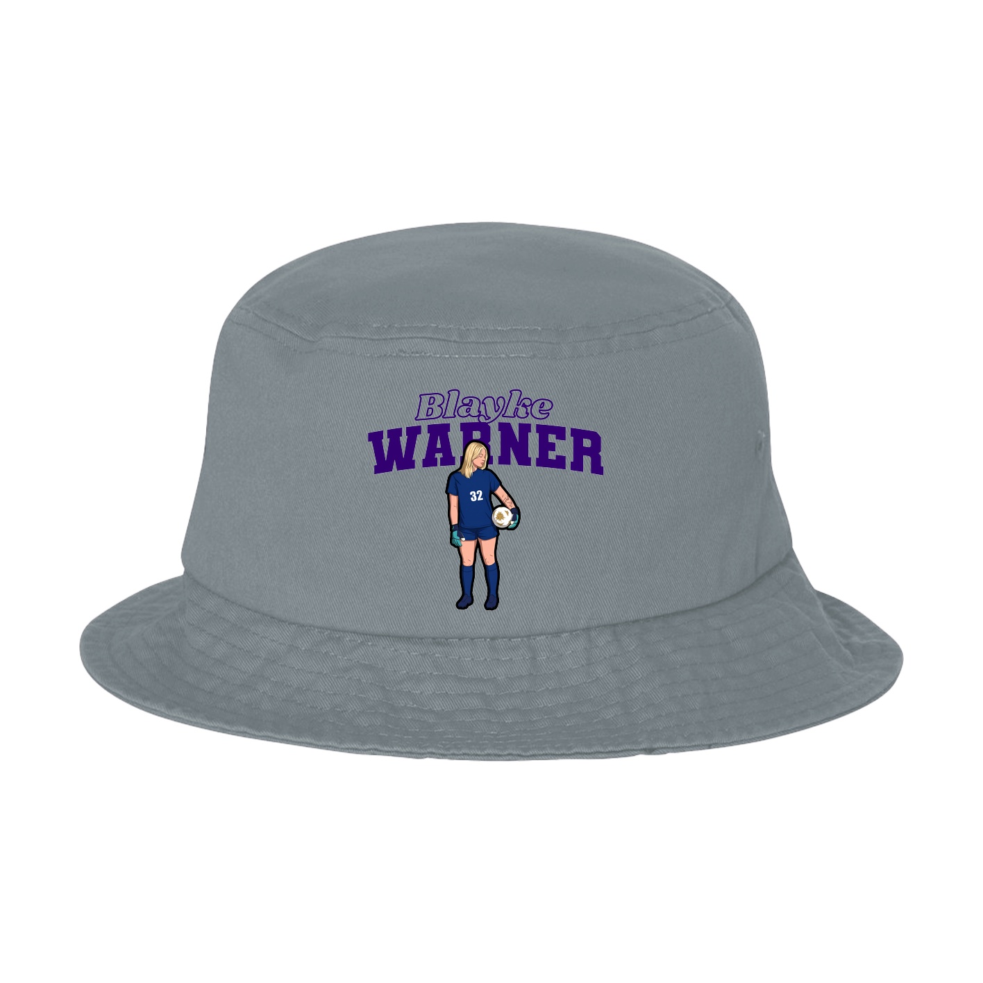 Bucket Cap — Name Arch in Grey
