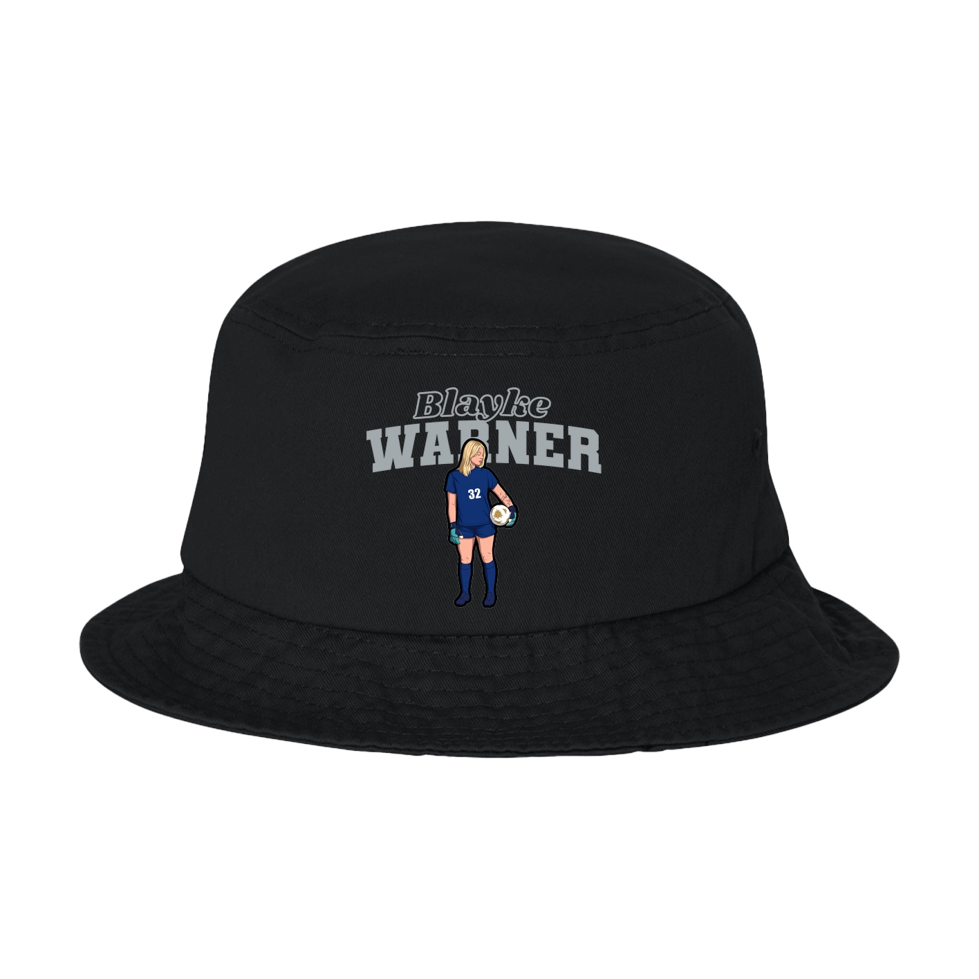 Bucket Cap — Name Arch in Black