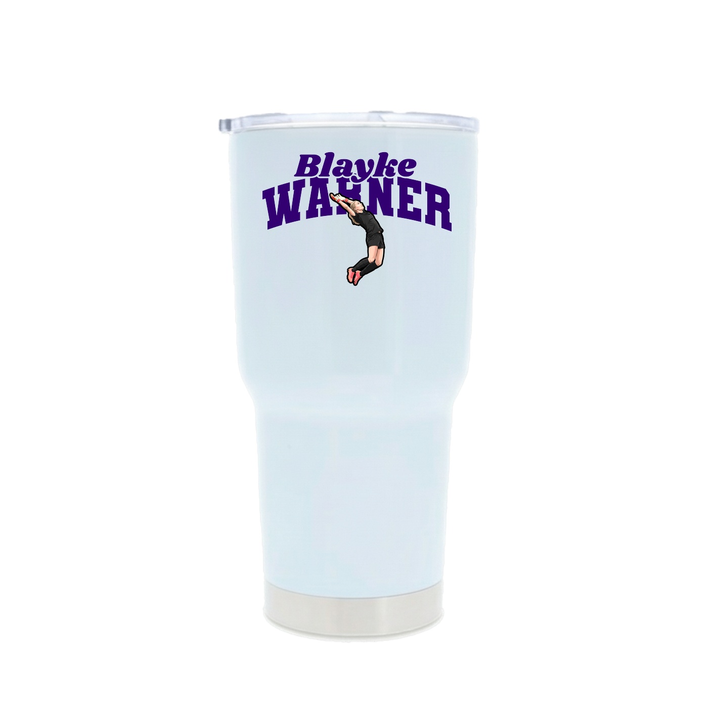 30oz Stainless Steel Tumbler — Signature Arch in White