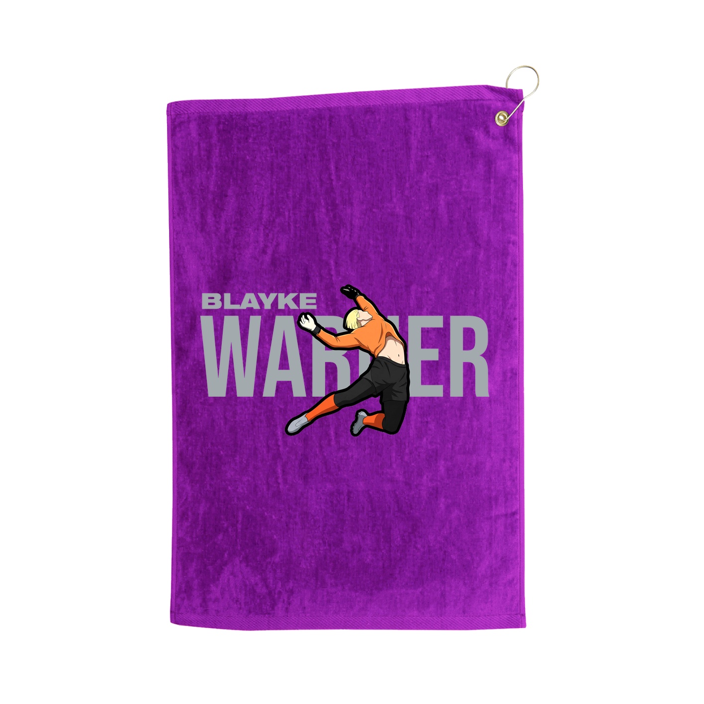 Golf Towel — Player Name in Purple