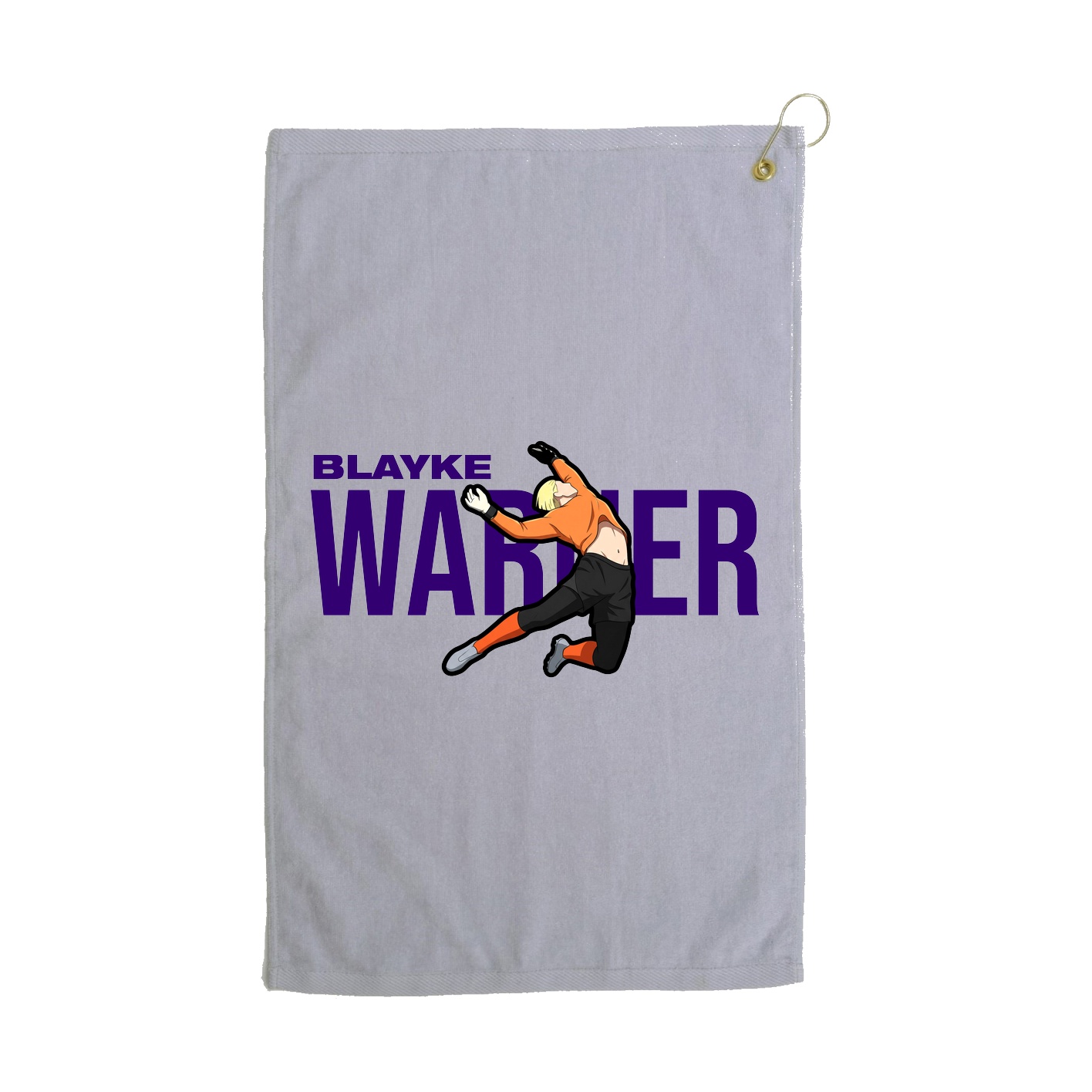 Golf Towel — Player Name in Grey