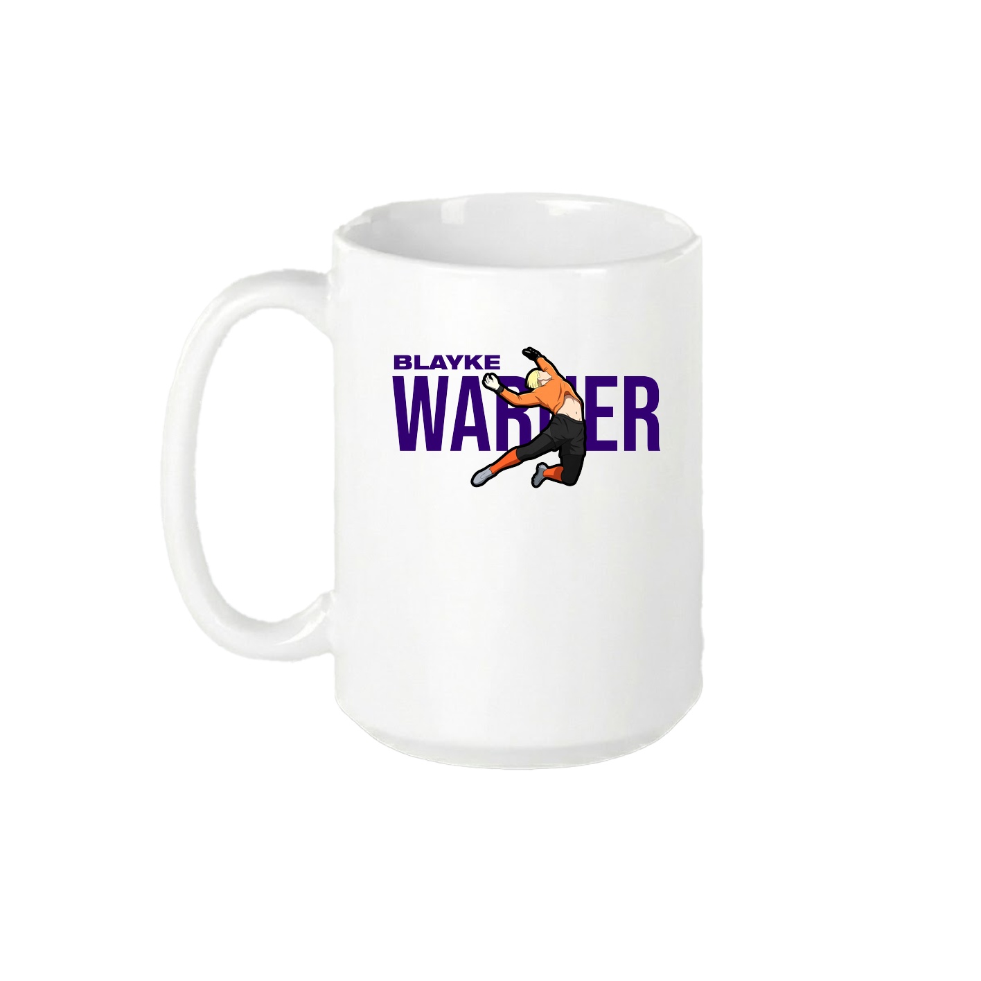 15oz Coffee Mug — Player Name in White