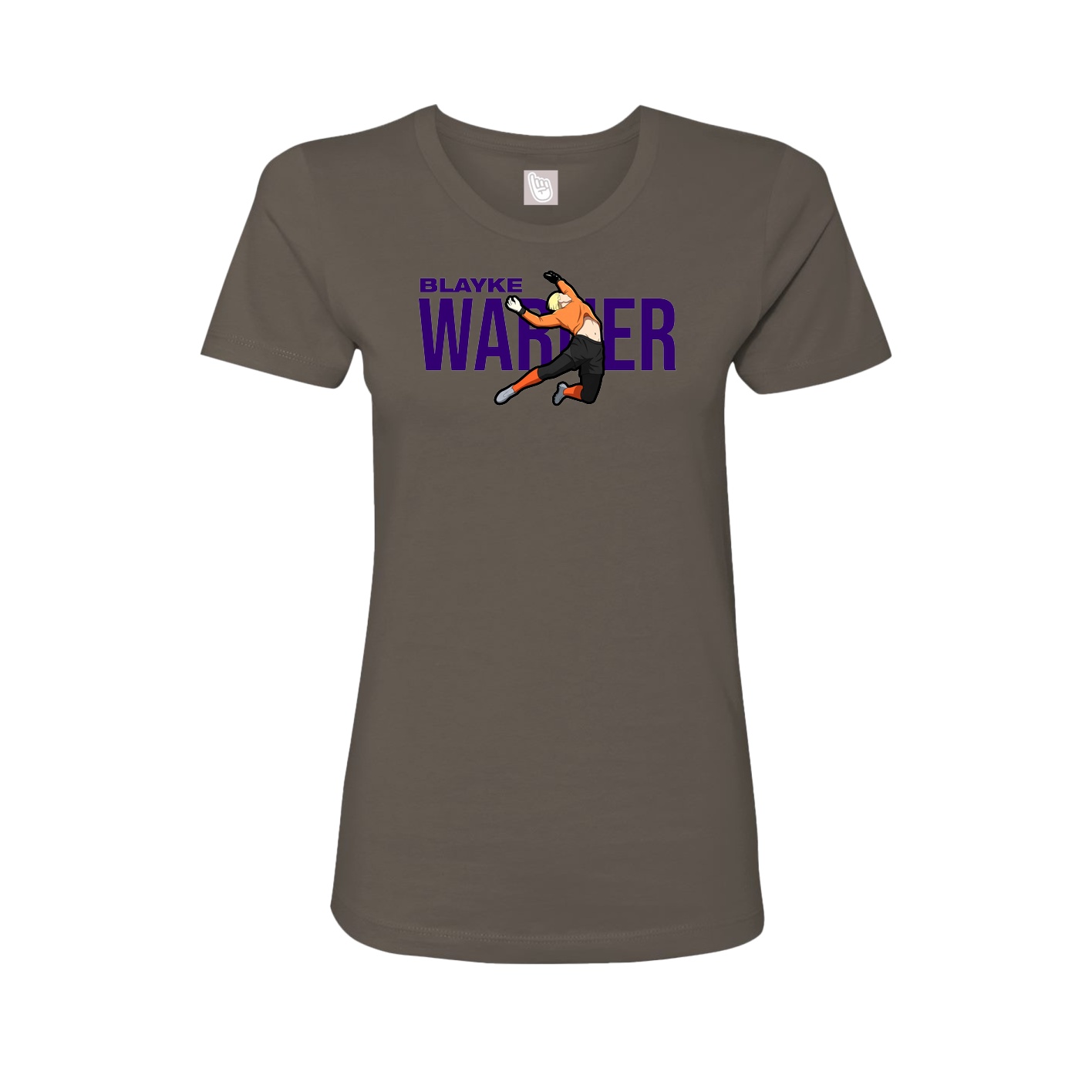 Womens Tee — Player Name in Grey