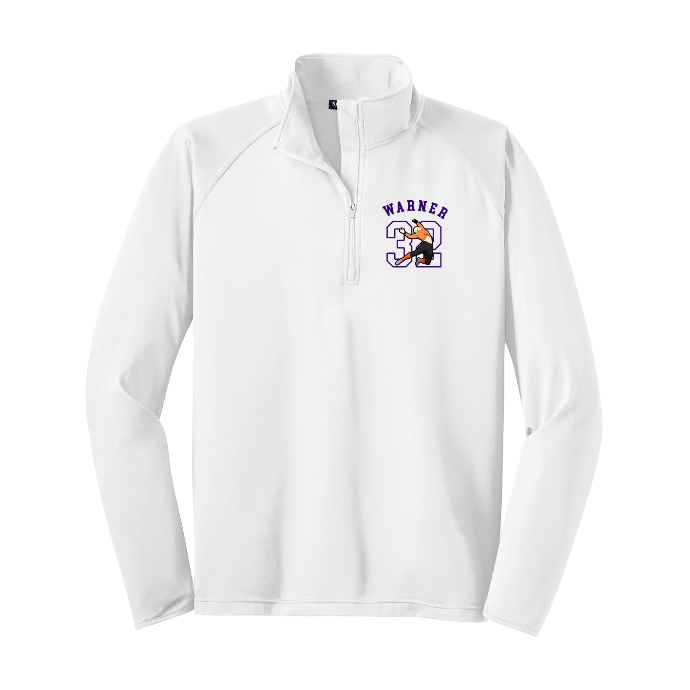 Q-Zip Pullover — Shirsey Arch in White