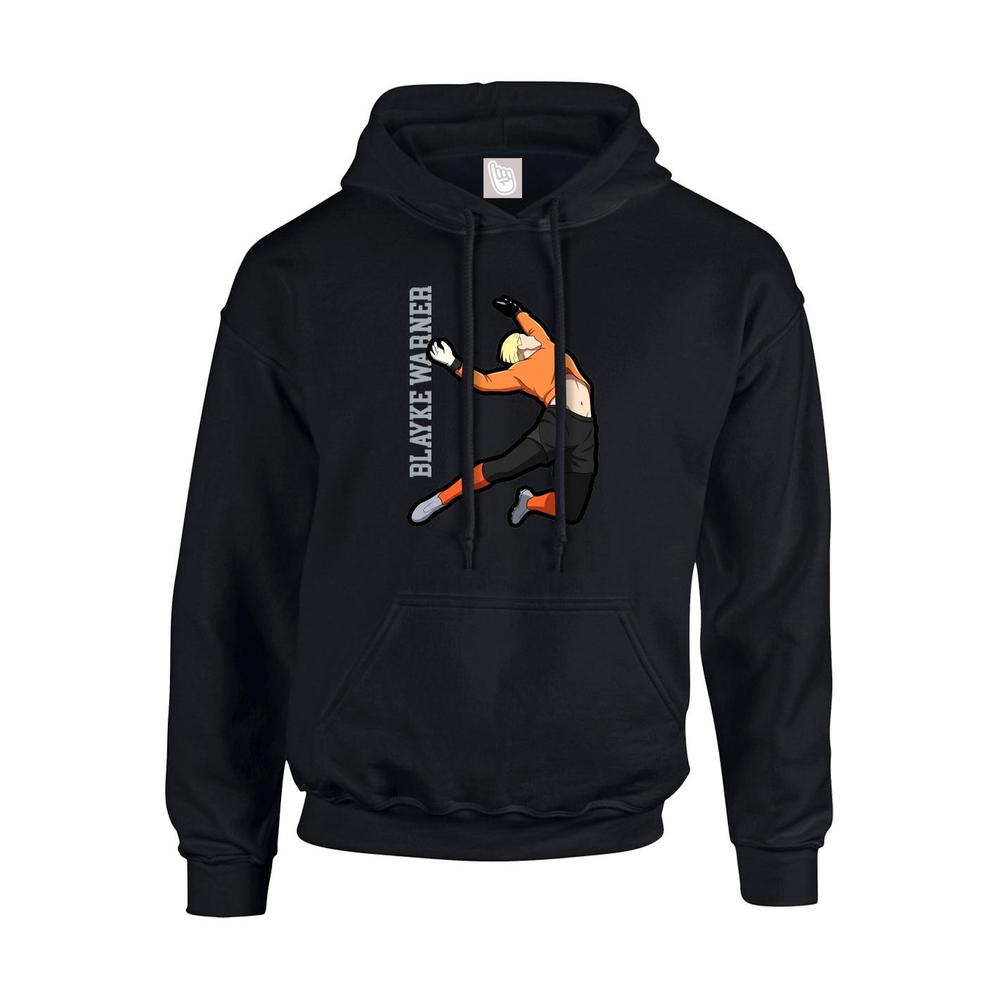 Hoodie — Name Vertical in Black