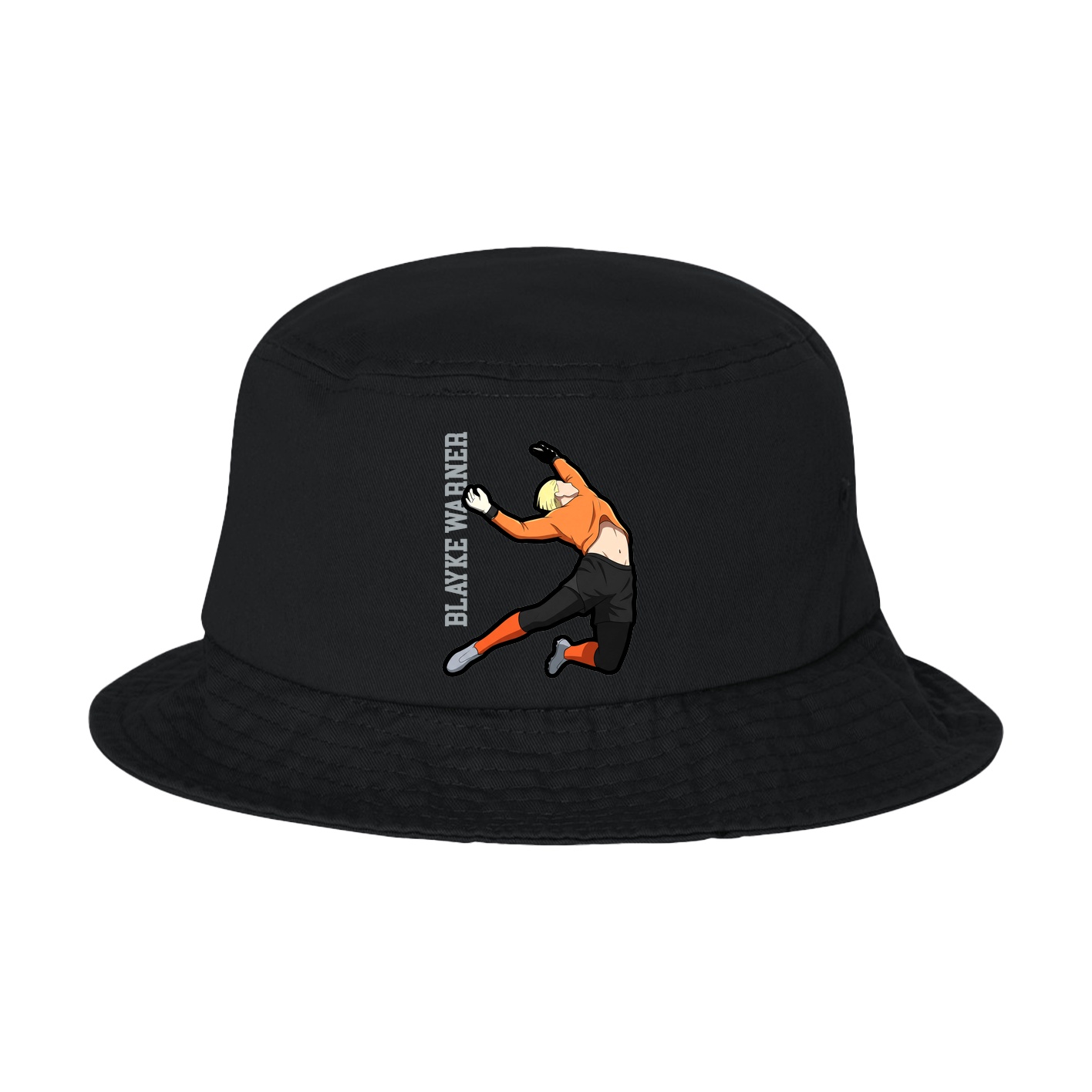 Bucket Cap — Name Vertical in Black
