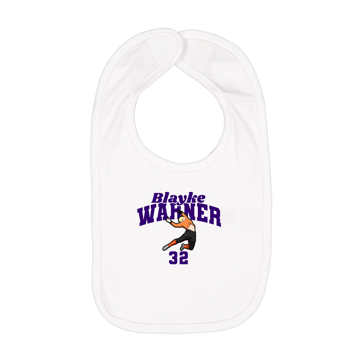 Infant Bib — Signature Arch in White