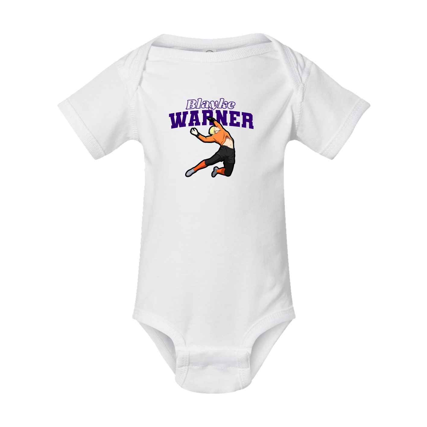 Baby Onesie — Name Arch in White