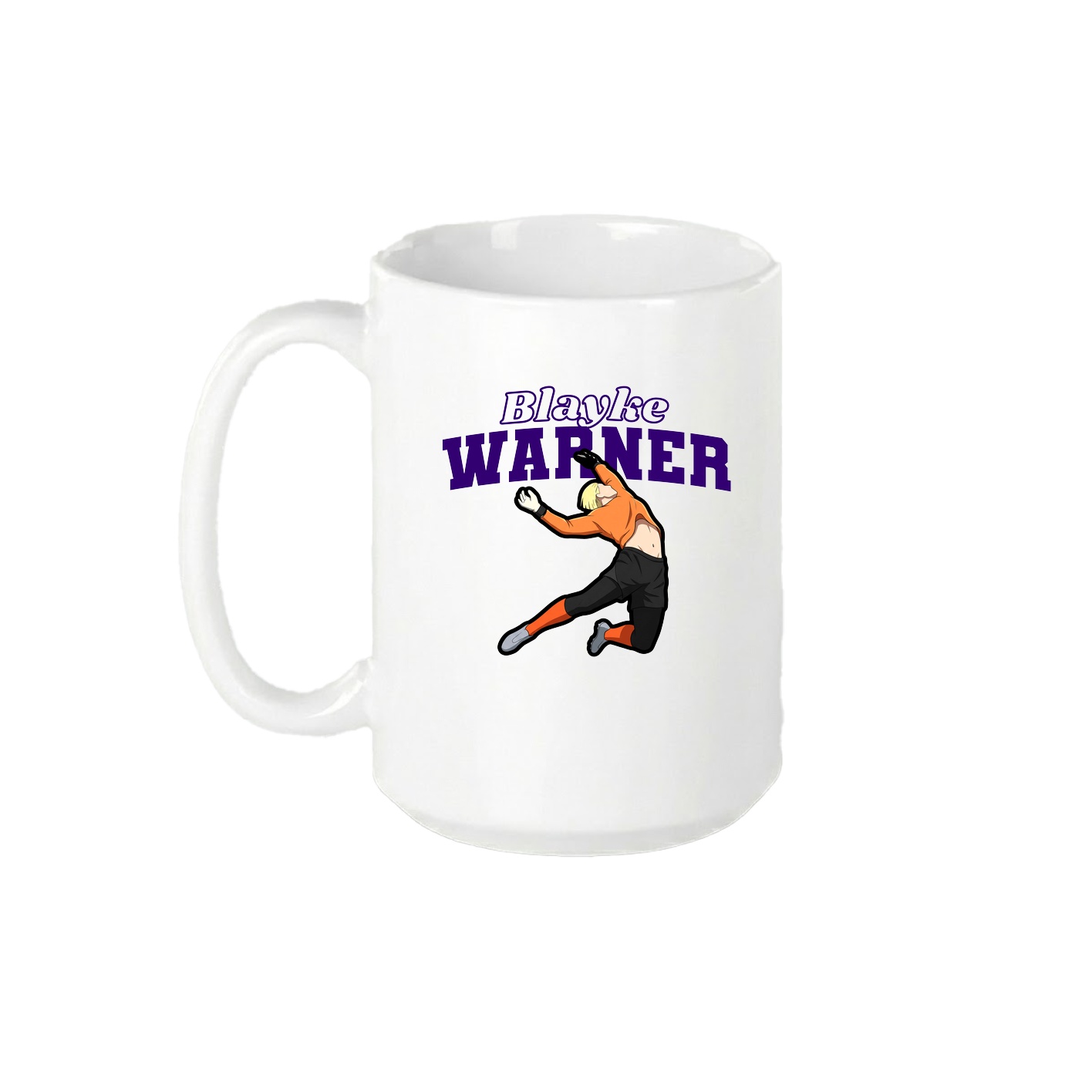 15oz Coffee Mug — Name Arch in White