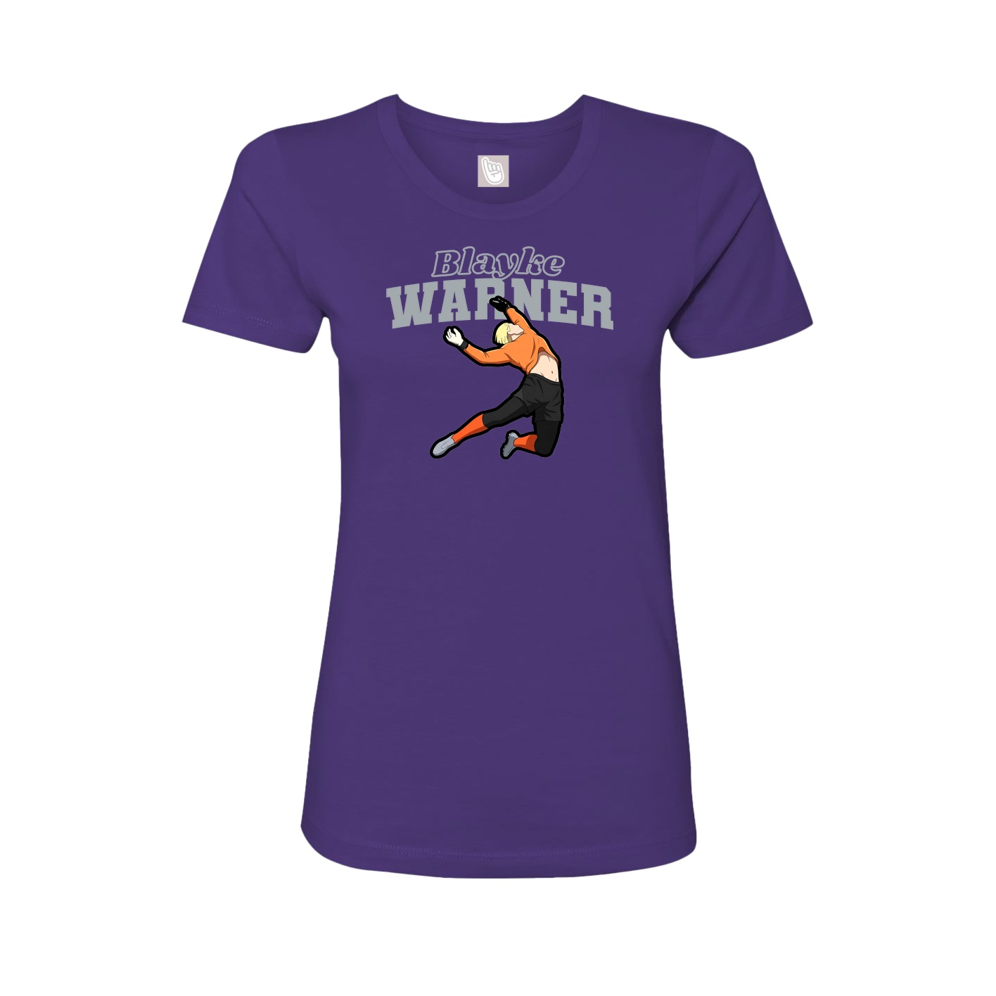 Womens Tee — Name Arch in Purple