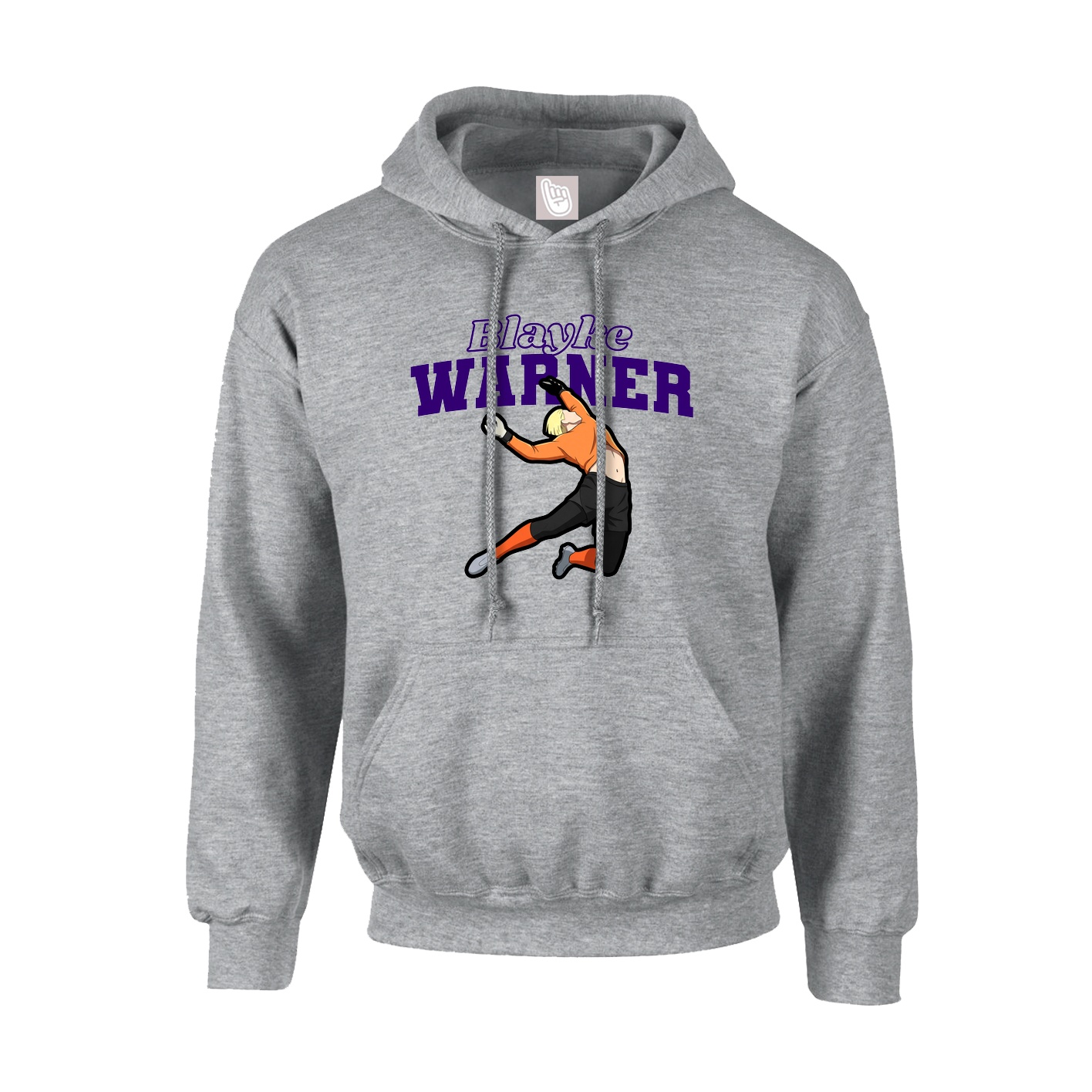 Hoodie — Name Arch in Grey