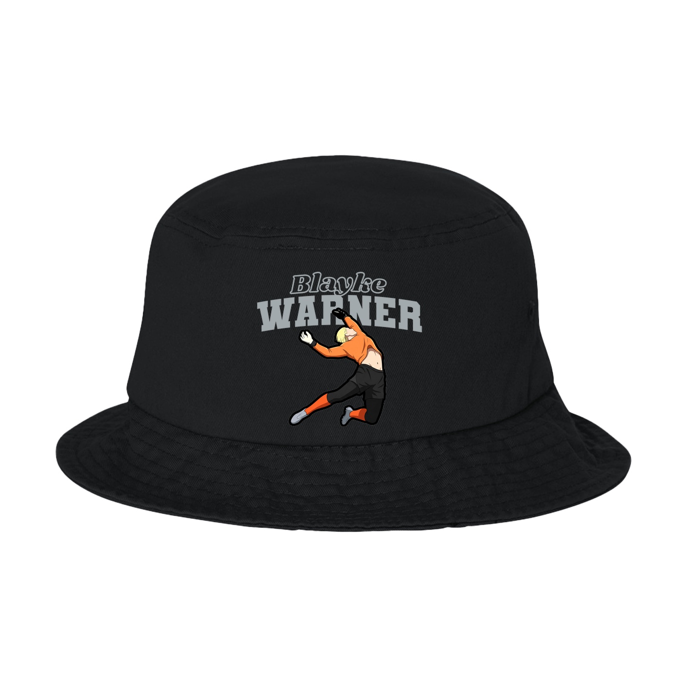 Bucket Cap — Name Arch in Black