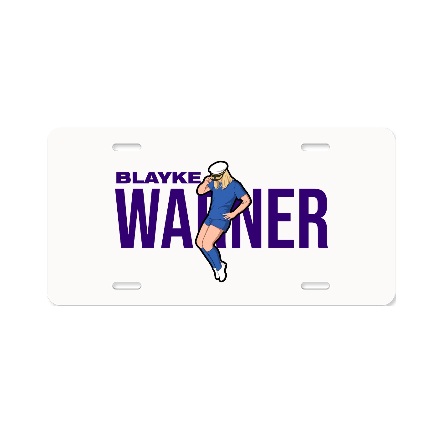 License Plate — Player Name in Classic